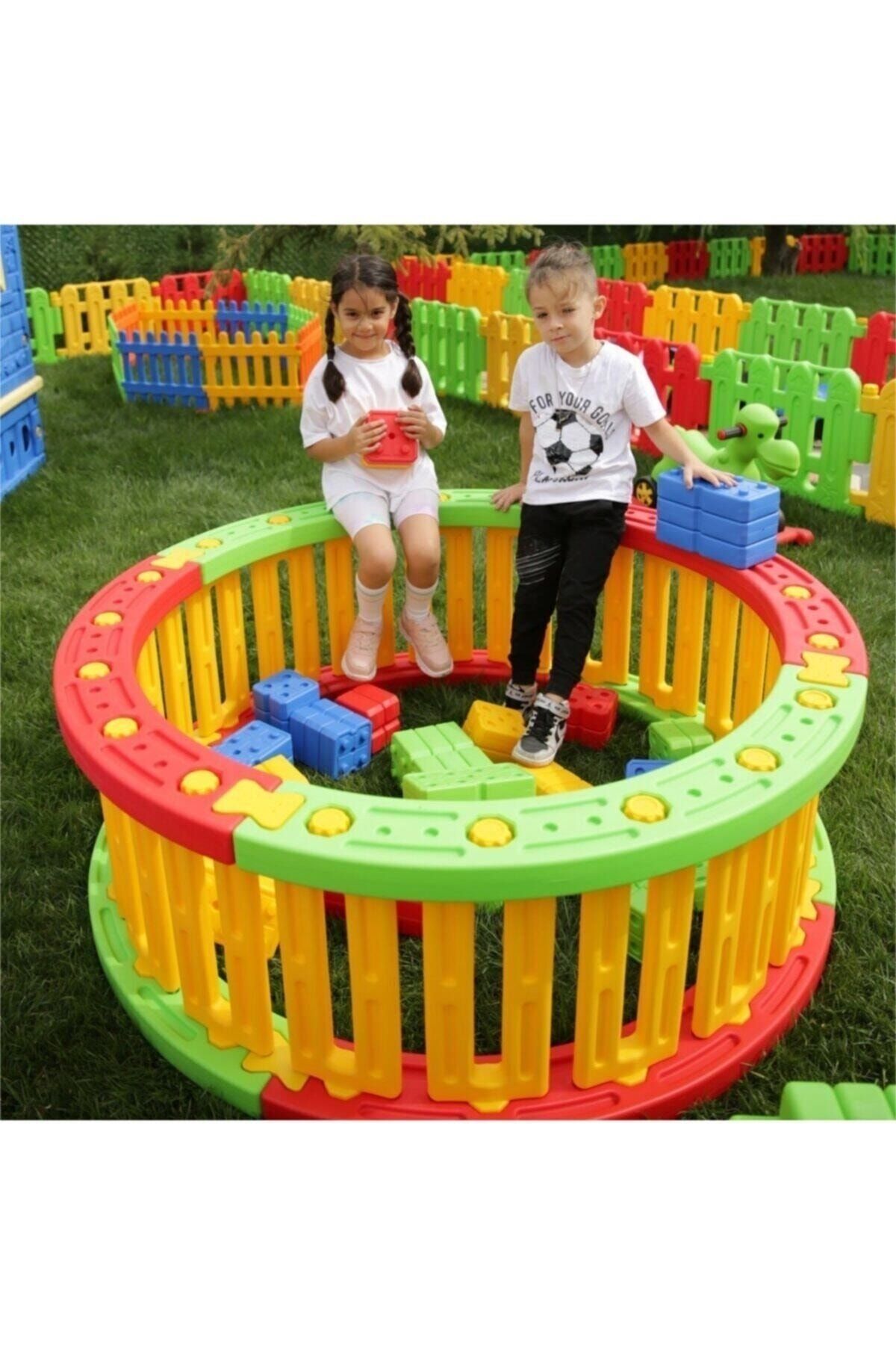EXECTUS Oyun Çiti Oyun Alanı Top Havuzu 3 Renk - Çocuk Oyun Parkı - Güvenli Alan - Top Havuzu - Aktivite