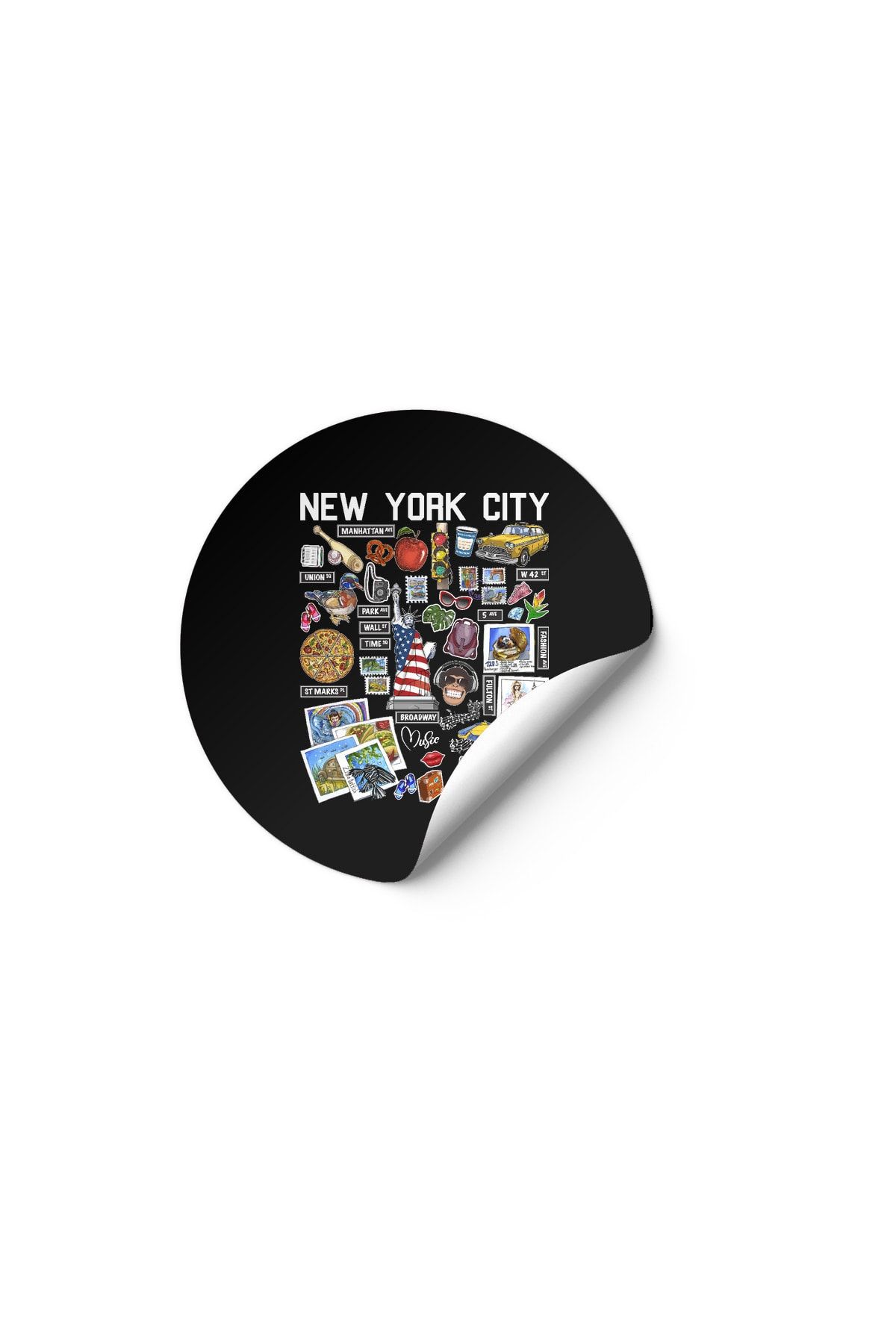 Fizello Nyc New York City Travel Graphic Tee Shirt Sticker