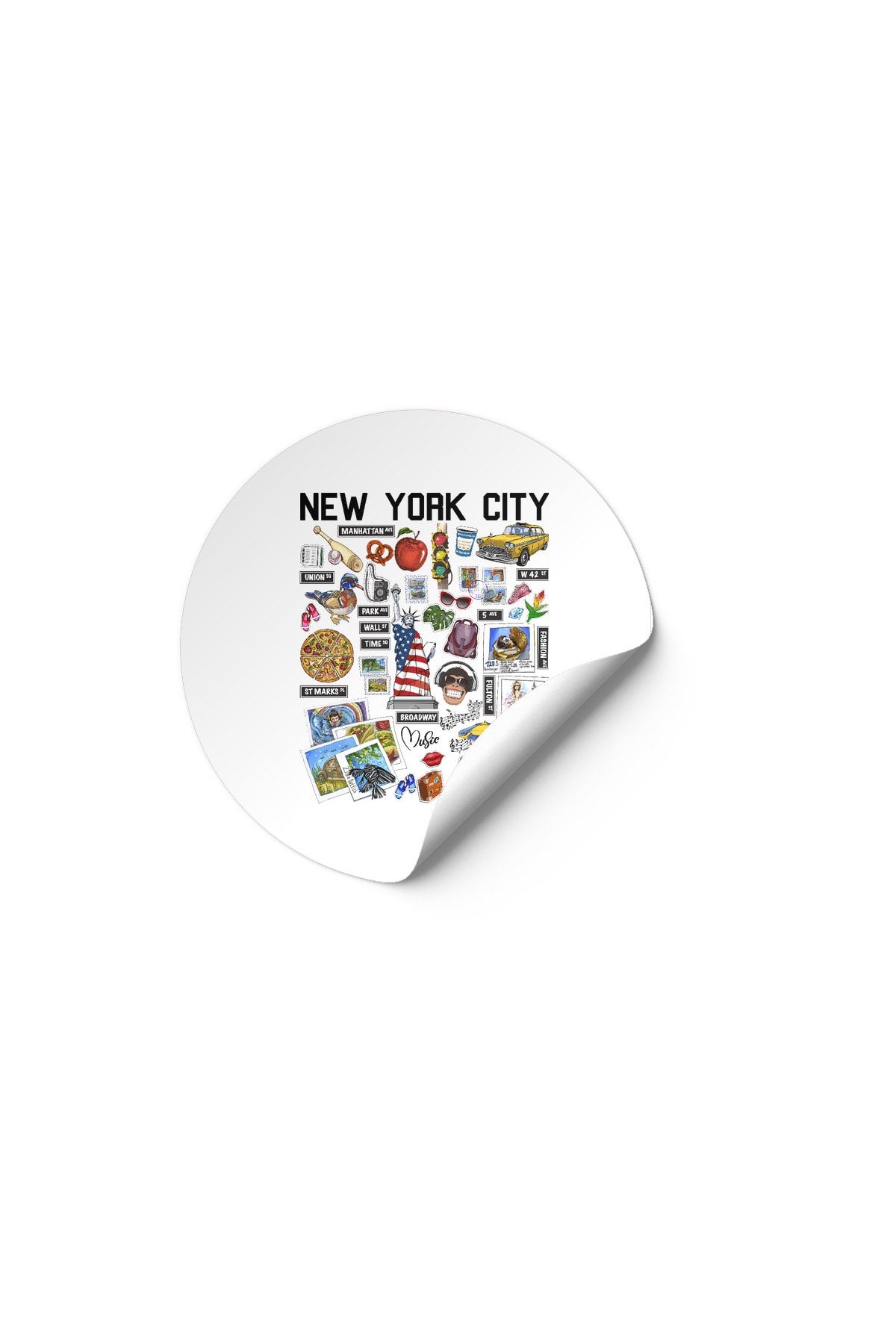 Fizello Nyc New York City Travel Graphic Tee Shirt Sticker
