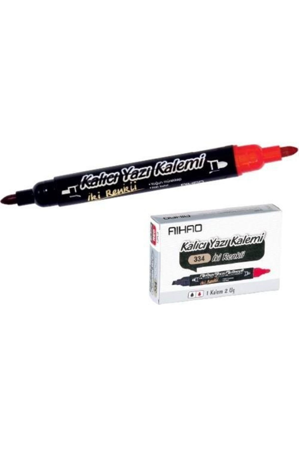 Mikro Aıhao Permanent Kalem Çift Taraflı Kırmızı-siyah