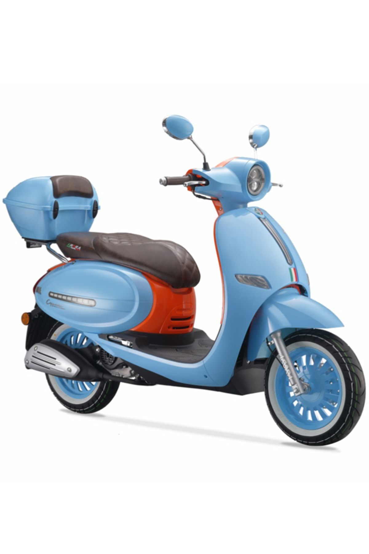 Arora Cappucino 50 Euro 5 Motosiklet - Mavi/turuncu