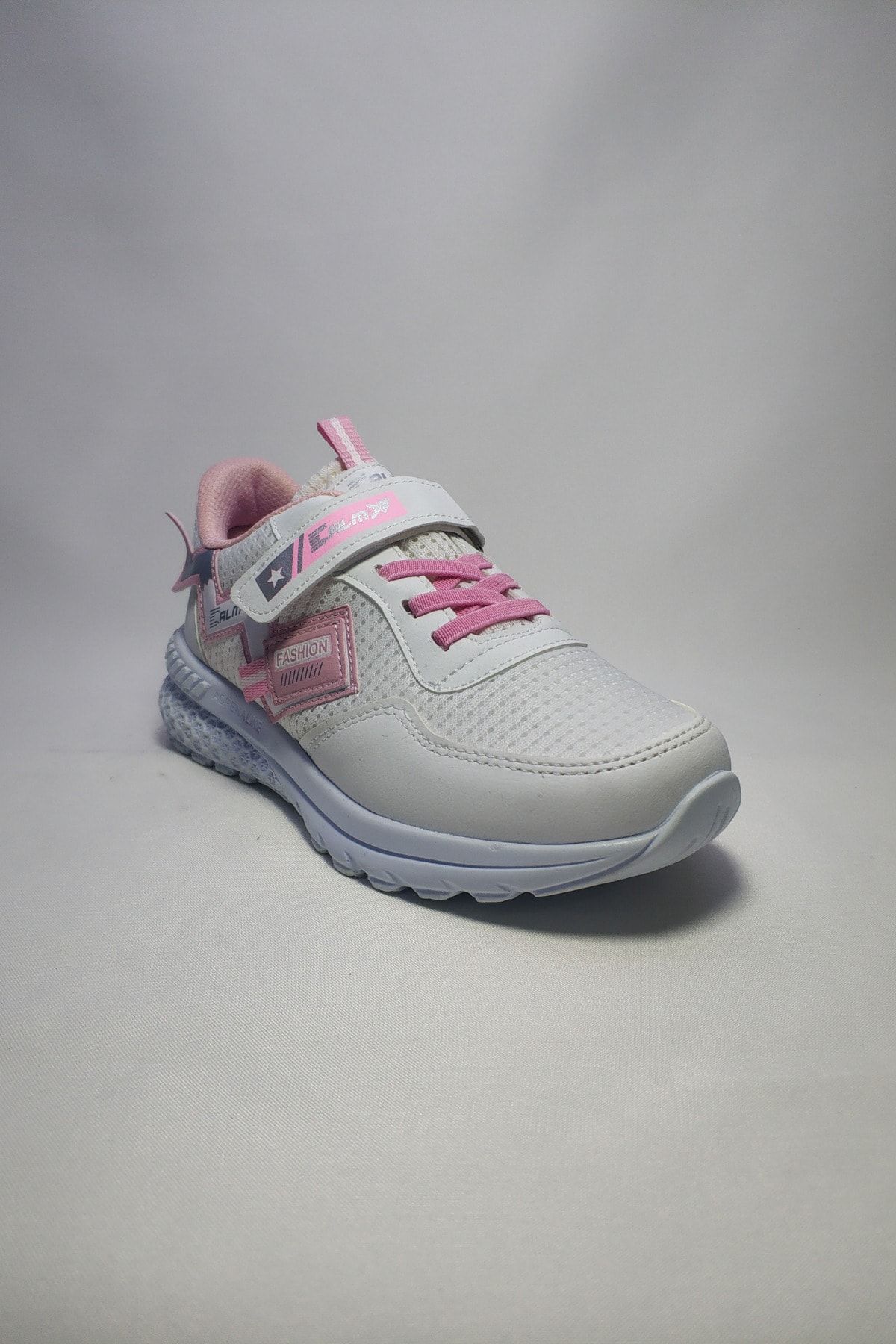 ALMERA SPOR Yumuşak Rahat Taban Bantlı Beyaz Kız Çocuk Sneaker-spor Ayakkabı
