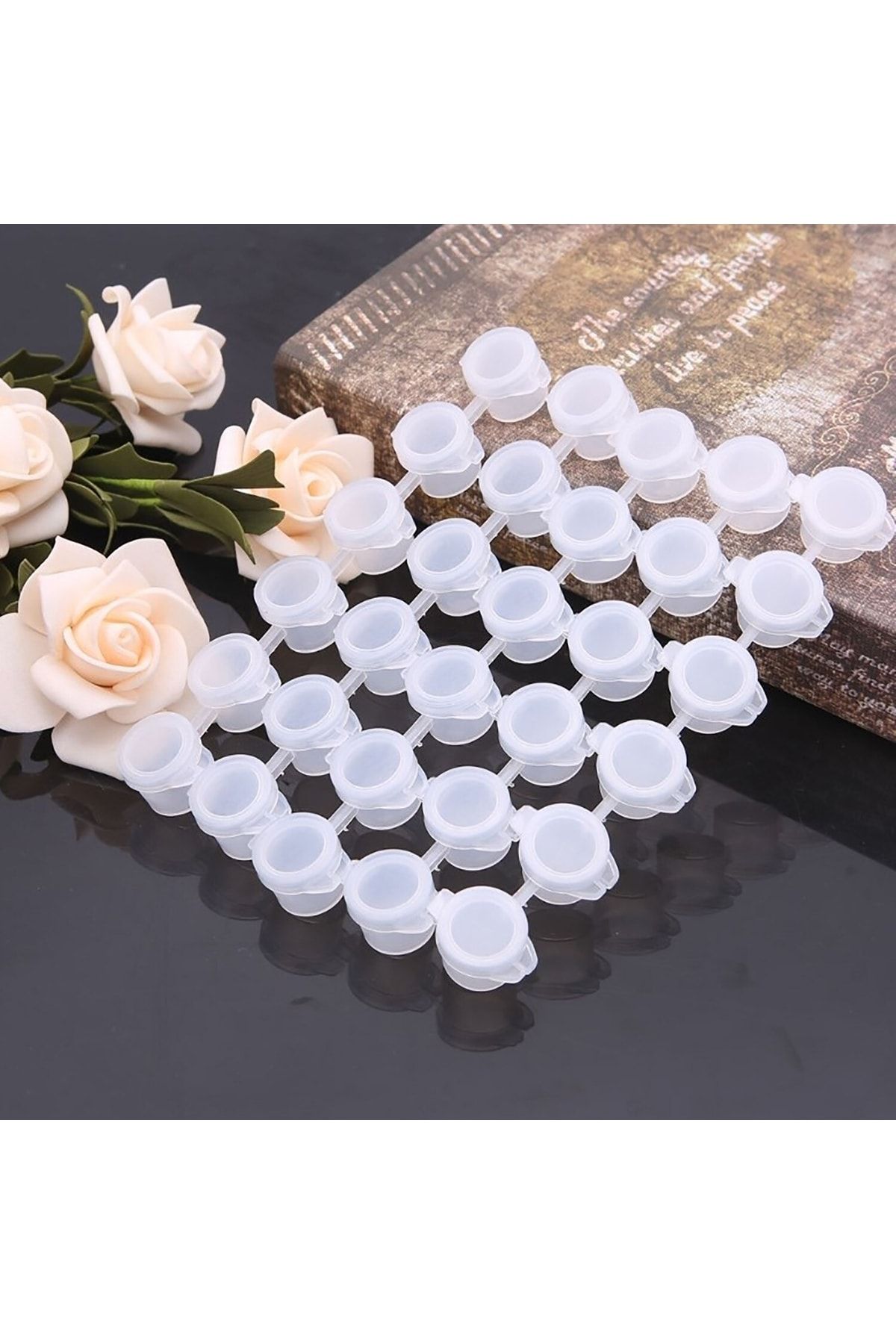 epoksi kalıp cank Boya Kutusu 24 Göz 4ml , Boncuk Kutusu Lens Kutusu Plastik Boya Saklama Kutusu