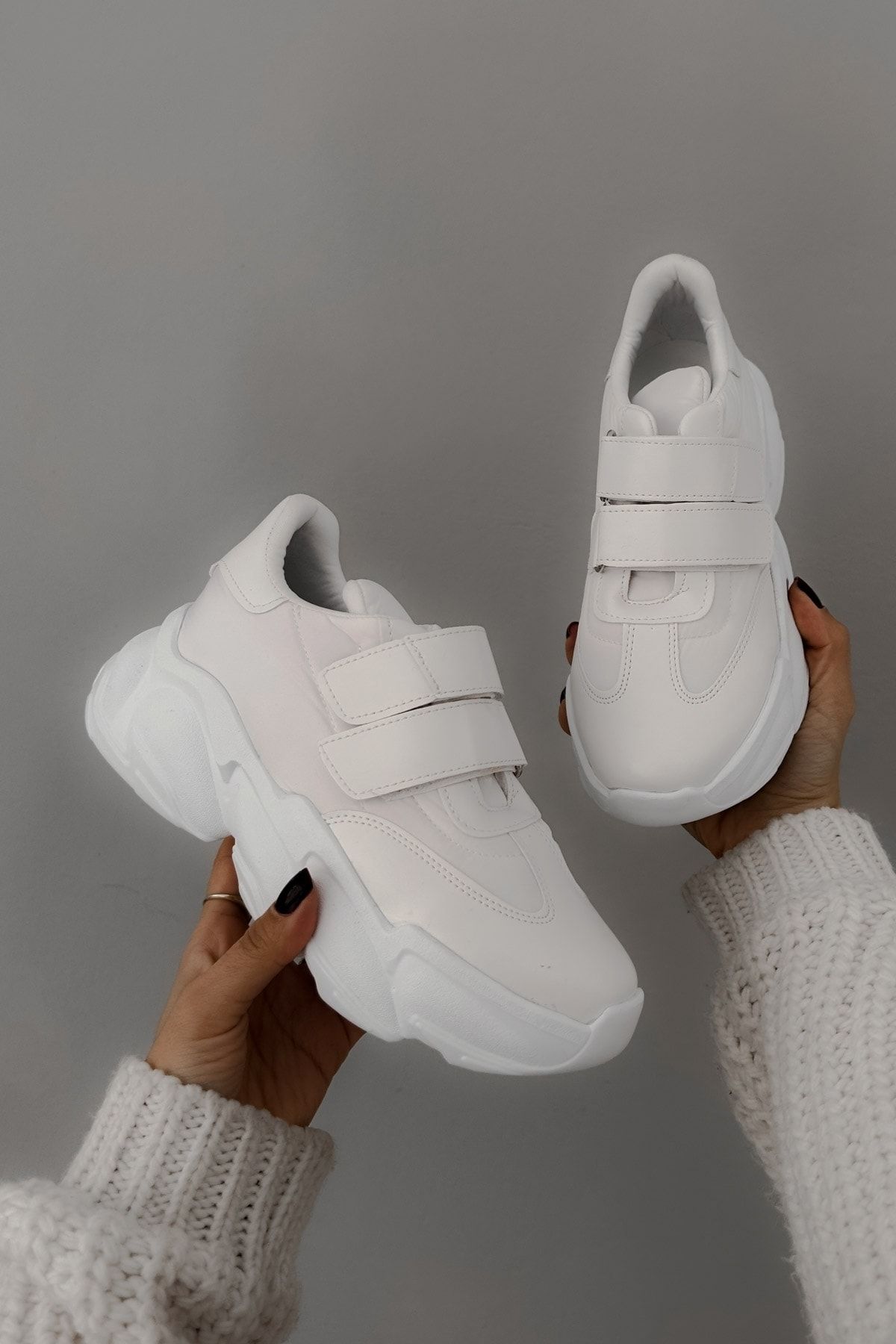 Shoebutik Beyaz Deri Sneakers