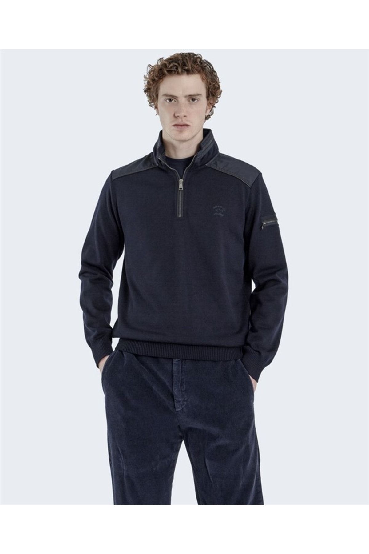 Paul&Shark Men's Zıpped Pullover C.w. Wool