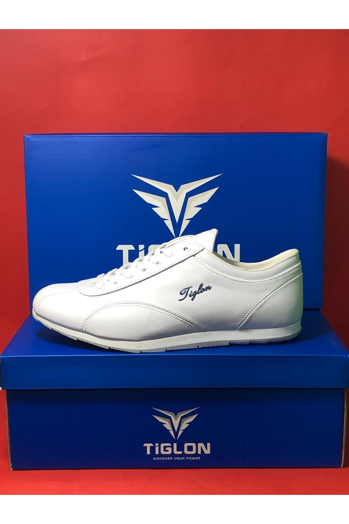 Tiglon Beyaz Düz Taban Günlük Spor Ayakkabı
