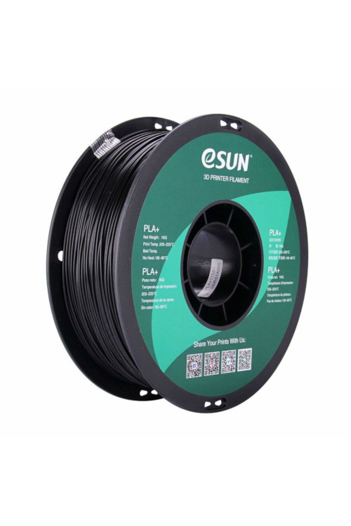 eSun 1,75 Mm Pla Plus (pla+) Siyah Filament (1 Kg)