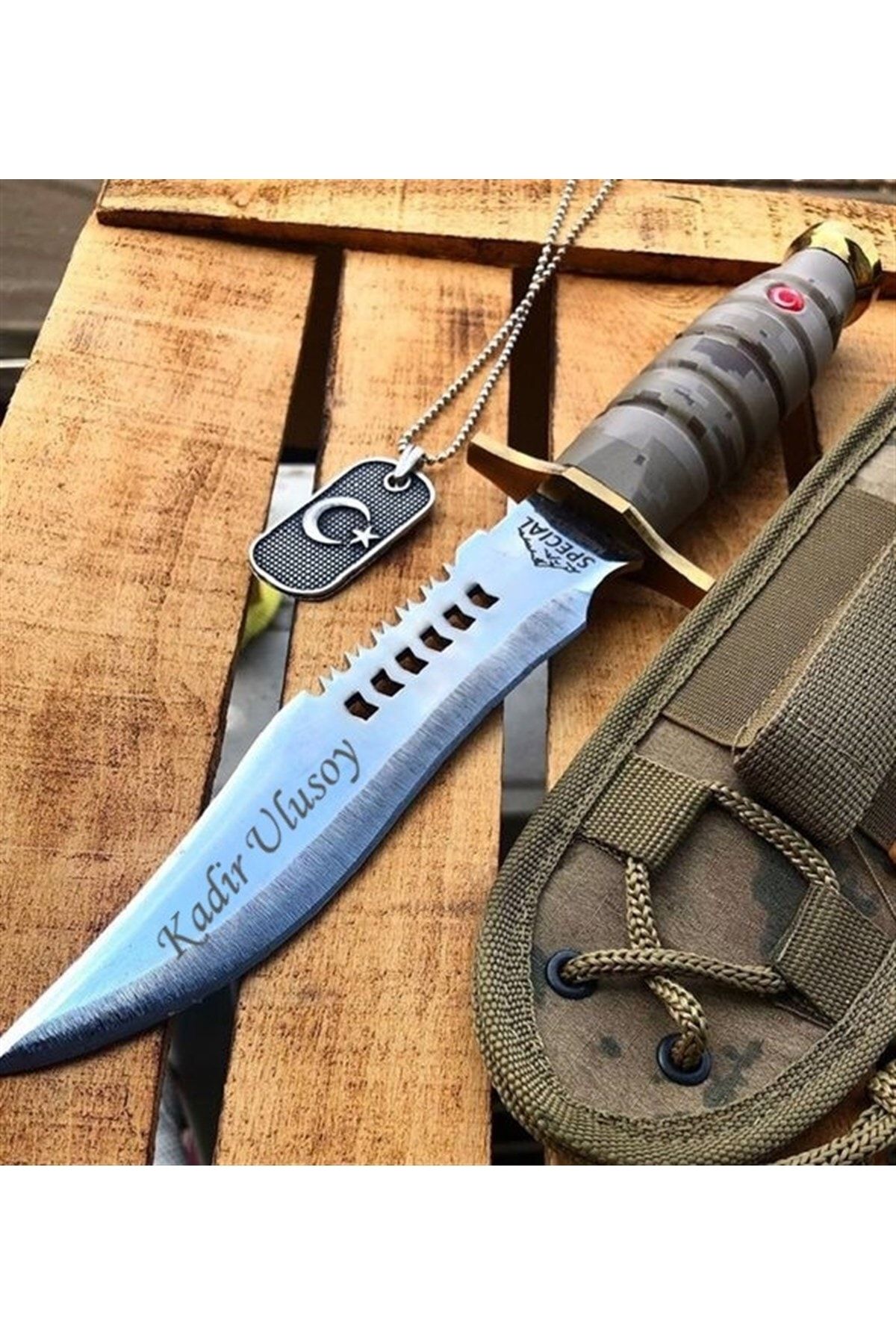 gifttime Kişiye Özel Halmak Kamp Komando Kamp Outdoor Bıçağı
