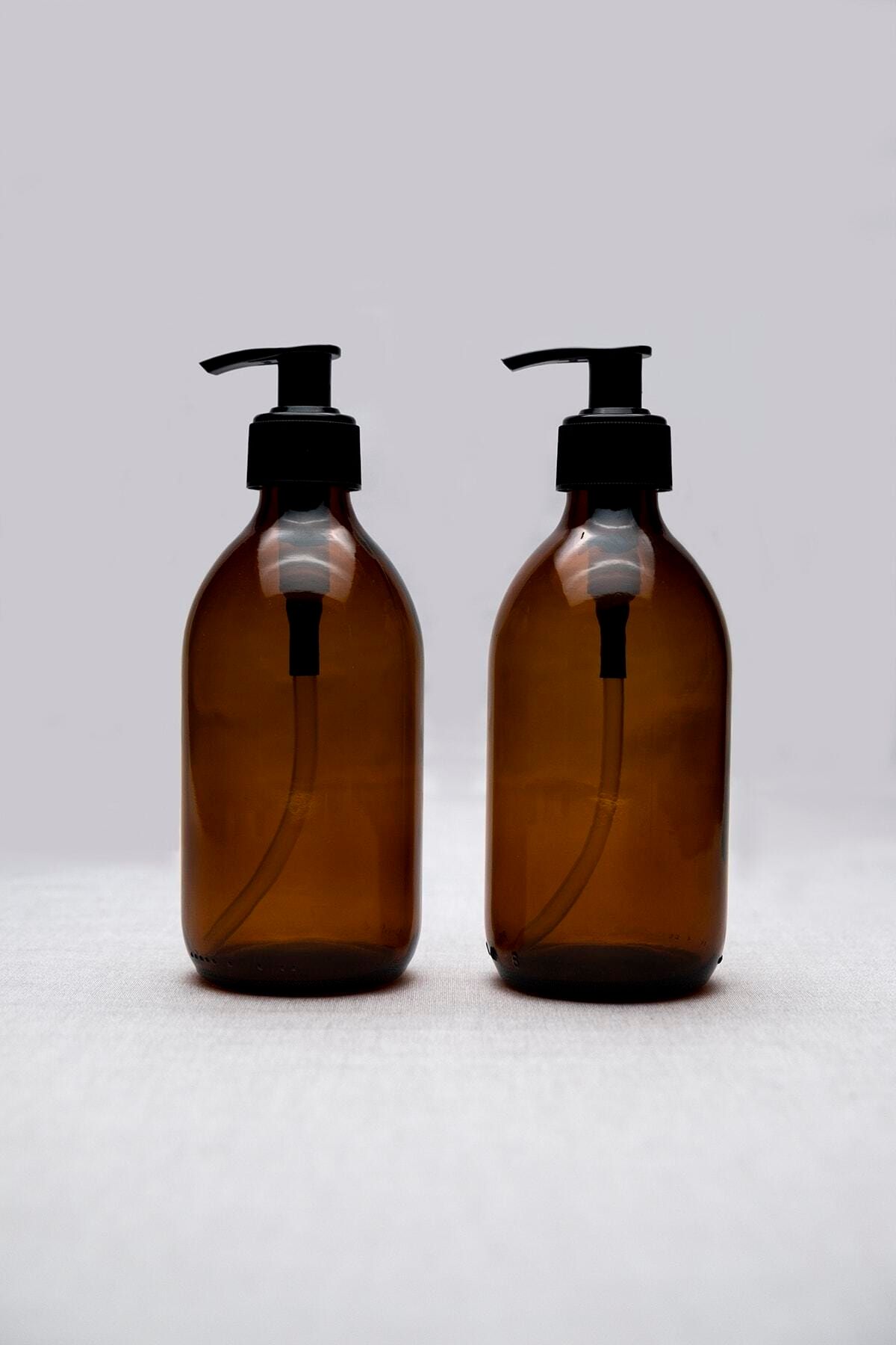 TriChi Design 300ml Amber Cam Sıvı Sabunluk ( 2 Adet )