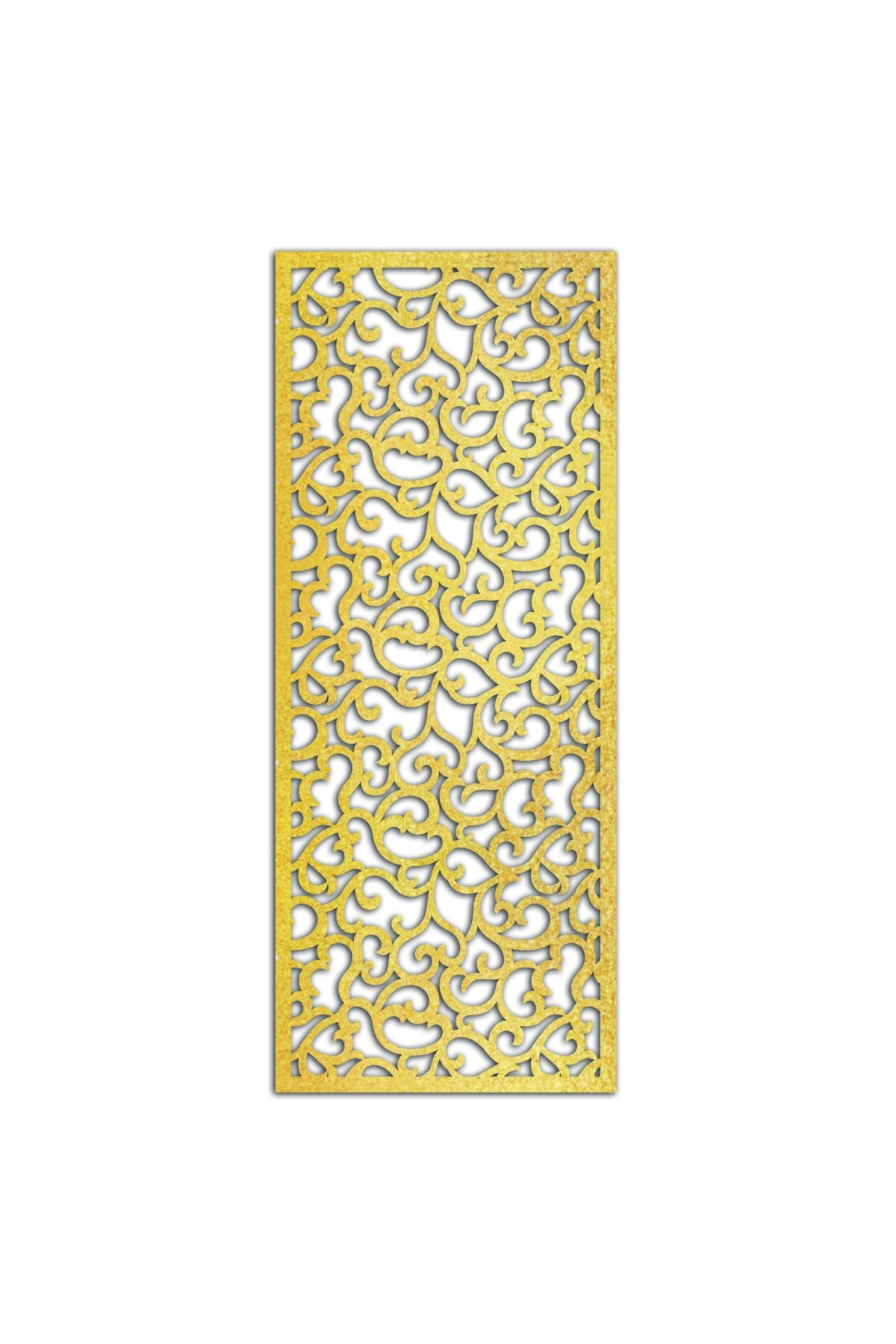 Liar Dekor Liar Ahşap Seperatör (Paravan) - KSP-207 - (18 mm) - (100 cm x 210 cm) - (Gold)