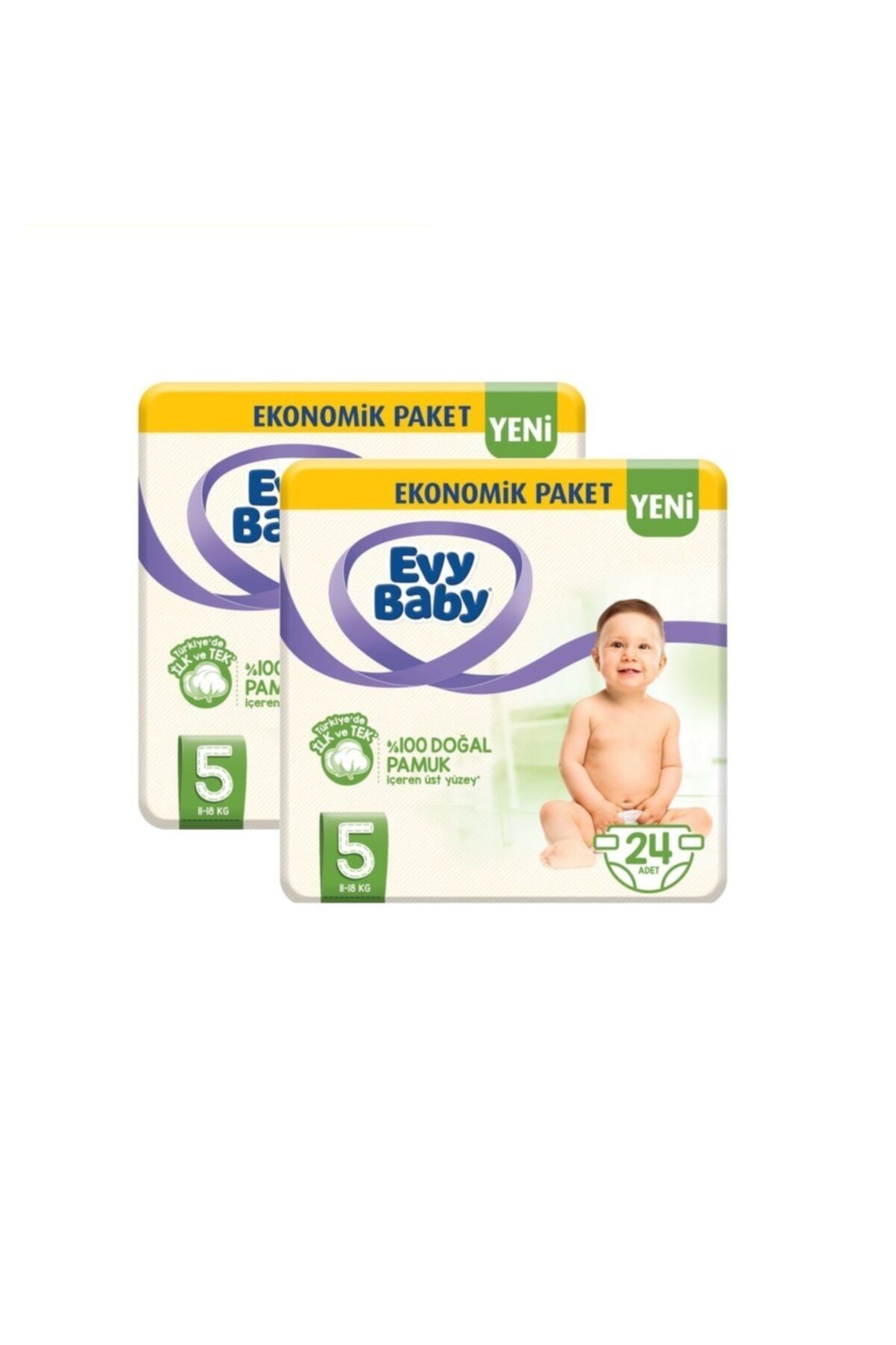 Evy Baby Bebek Bezi 5 Beden Junior 2'li Fırsat Paketi 48 Adet