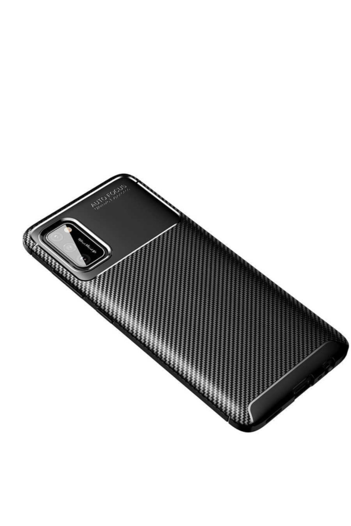 Fibaks Samsung Galaxy A02s Kılıf Rugged Armor Serisi Karbon Tasarım Silikon Negro