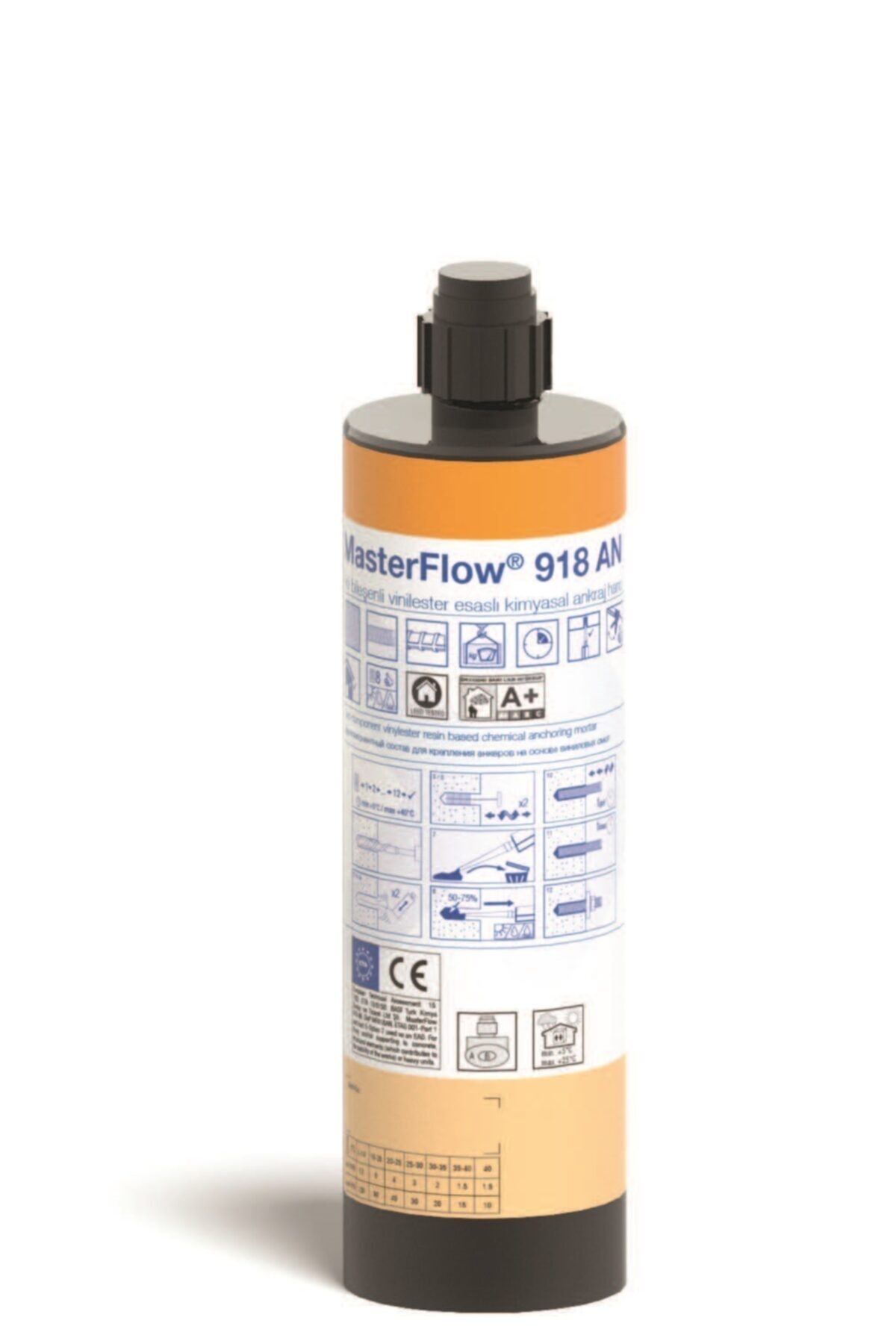 BASF Masterflow 918 An 410 ml Kartuş Macun Kıvamında Epoksi Esaslı Ankraj Ve Montaj Malzemesi