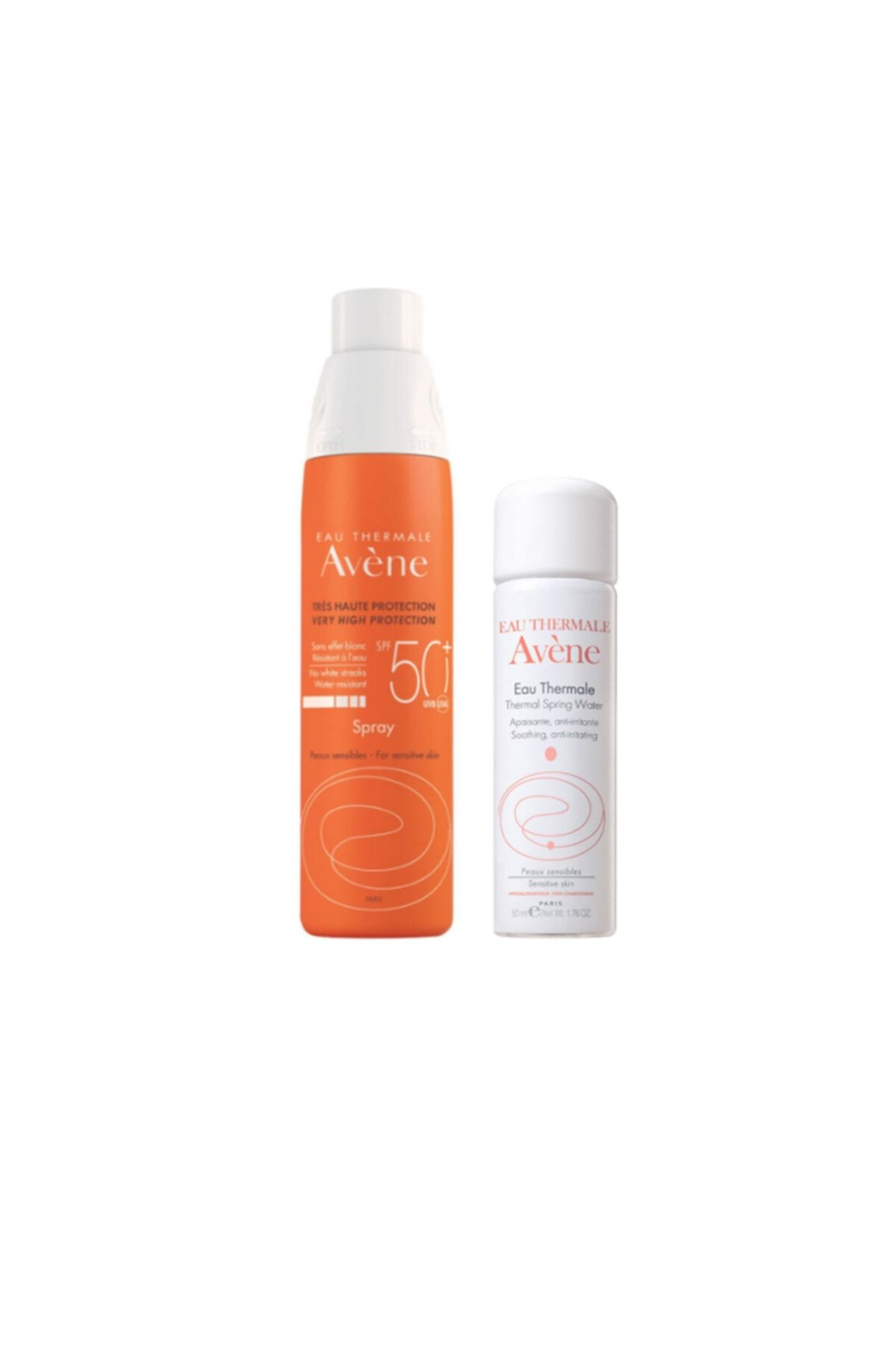 Avene Spray SPF 50+ Tüm Cilt Tipleri İçin Güneşten Koruyucu Vücut Spreyi 200 ml + Termal Su 50 ml