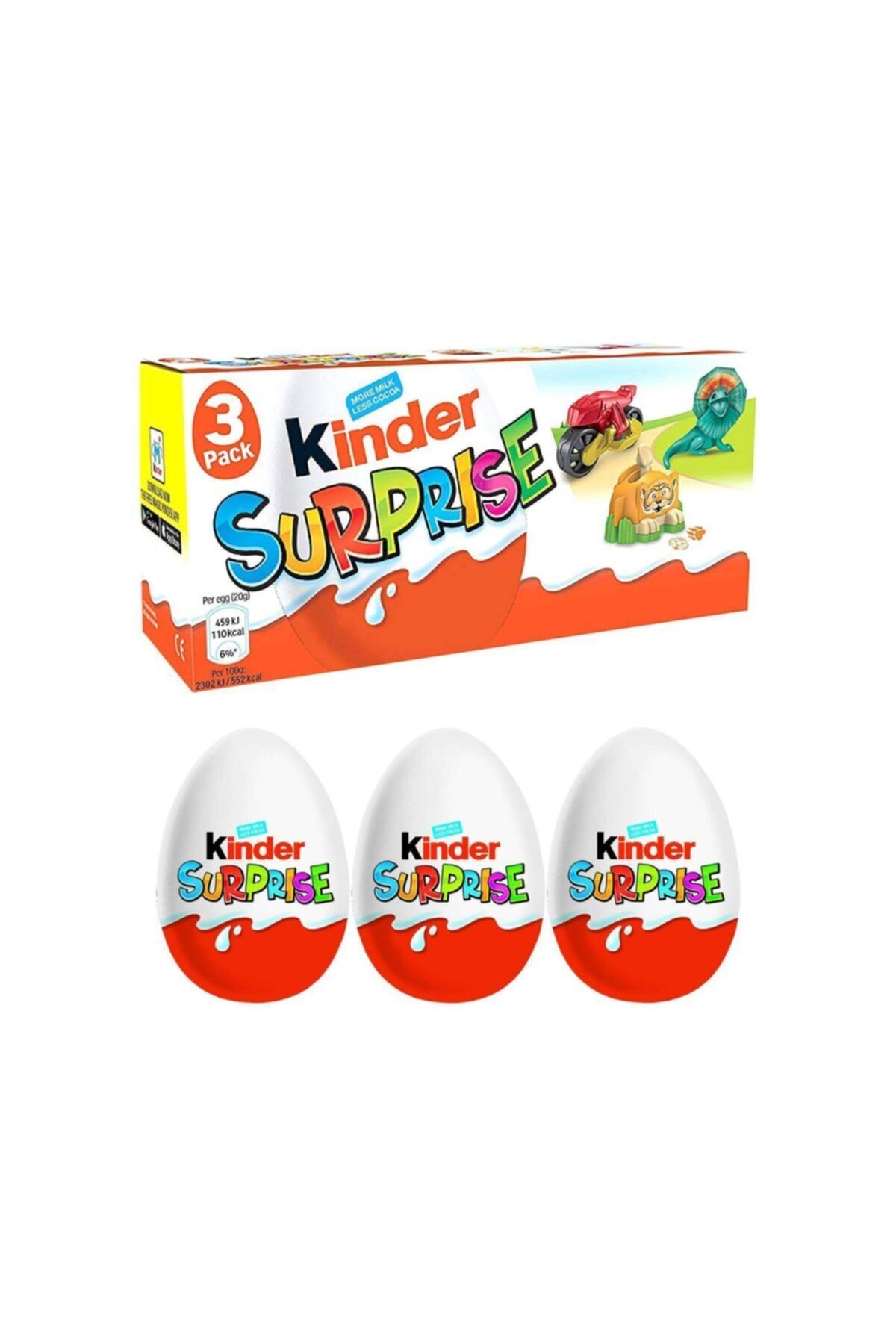 Kinder Sürpriz Yumurta T3 3'lü Paket 20gr*3 Oyuncaklı Surprise 60 Gr