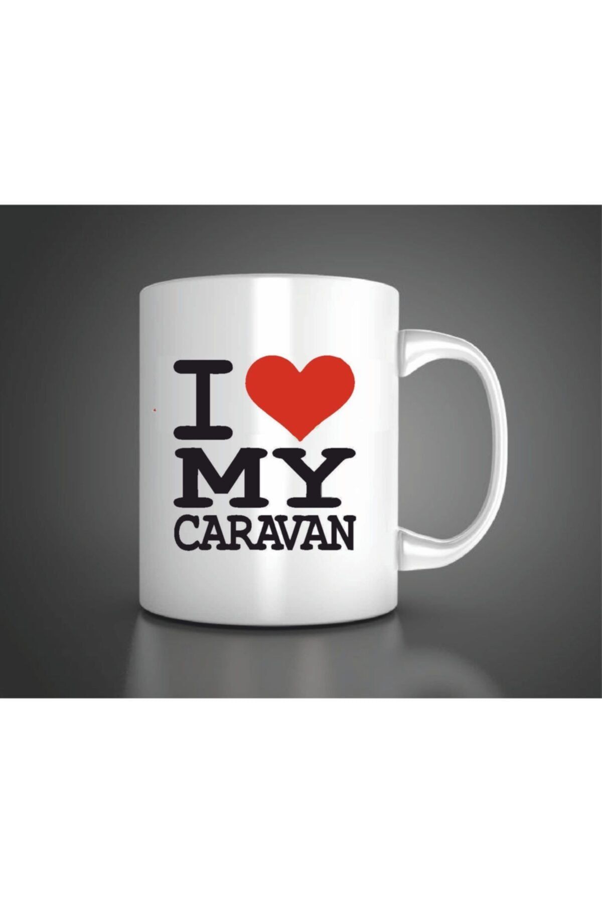 Açık Garaj I Love My Caravan Baskılı Porselen Kupa
