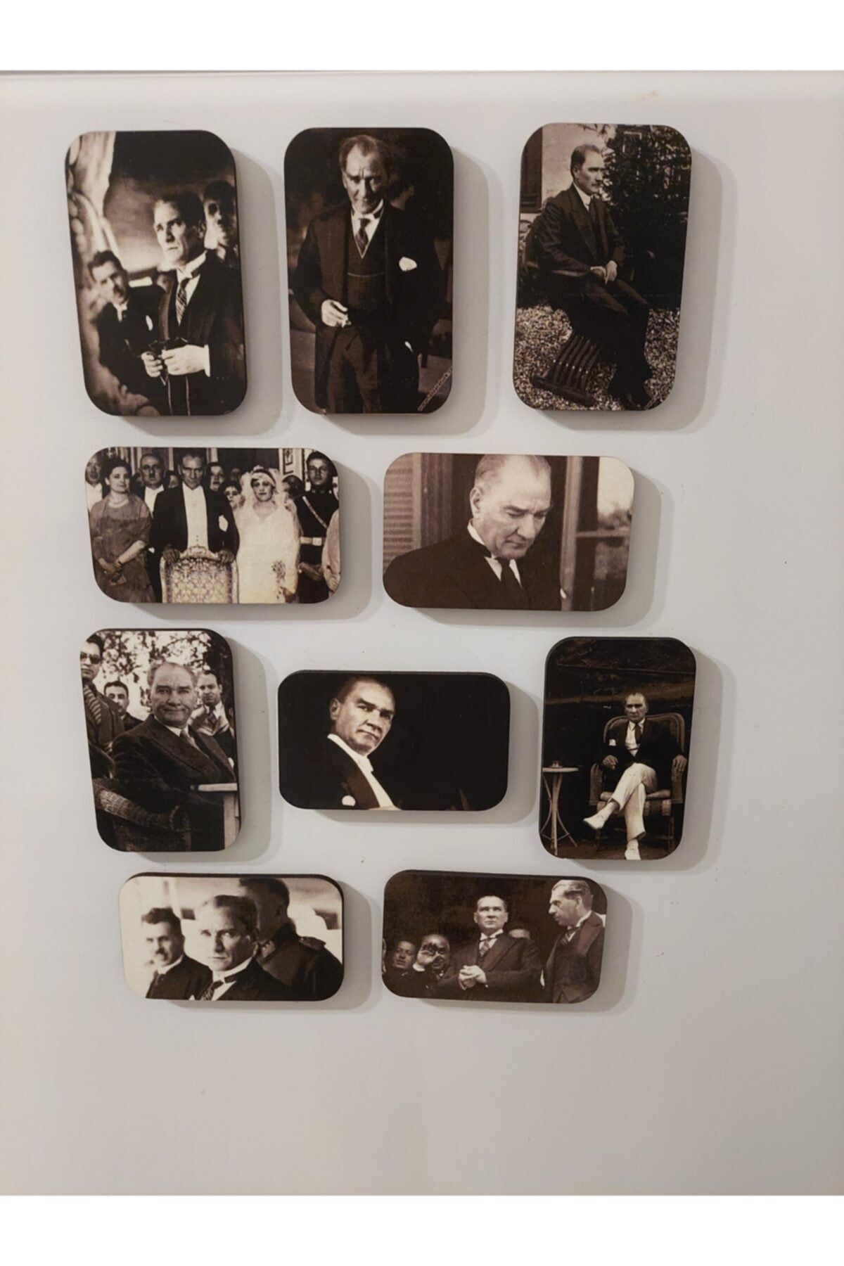 Genel Markalar Atatürk Resimli Buzdolabı Süsü Magnet 10 Adet