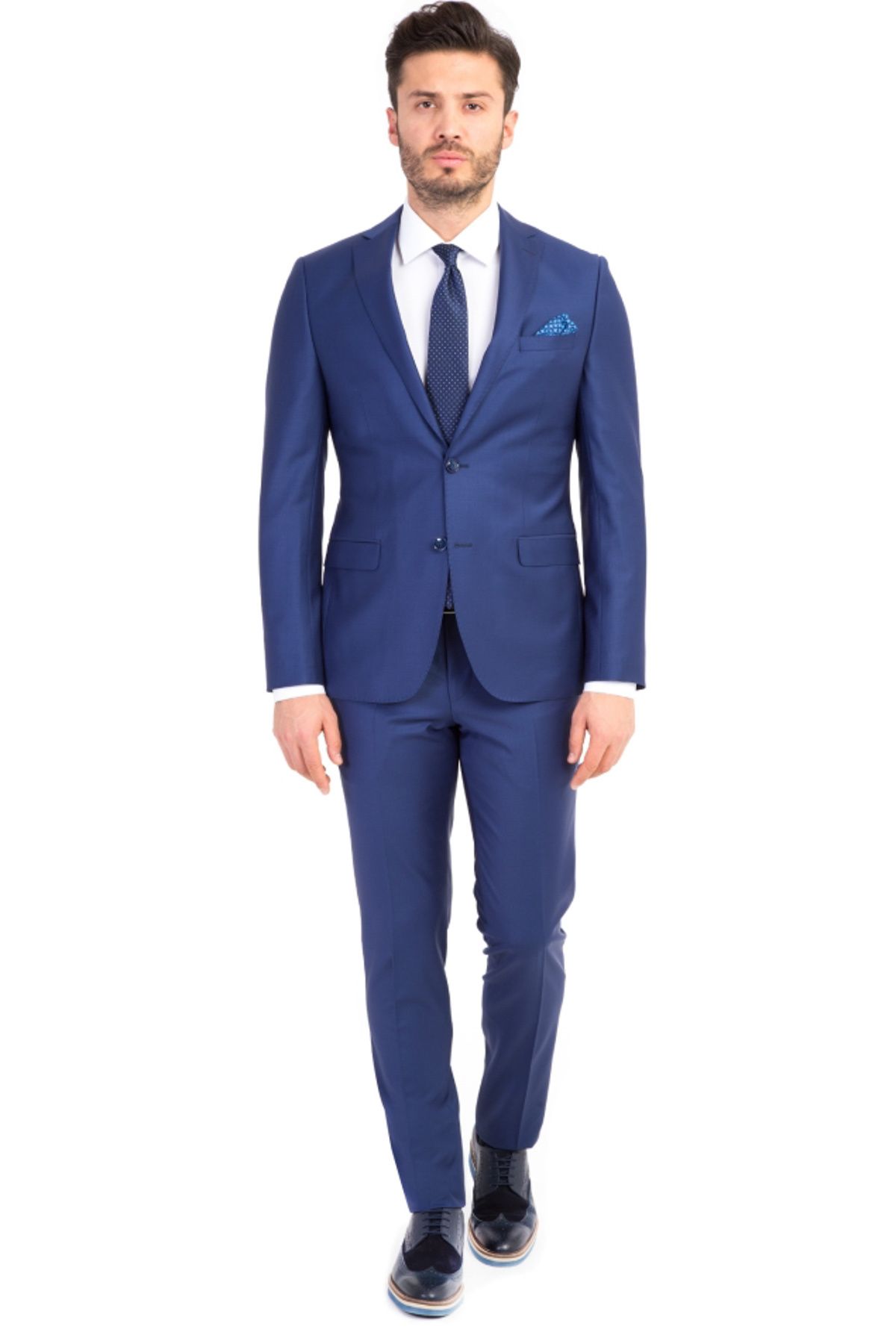 Kiğılı Erkek Mavi Takım Elbise - 95Ss2