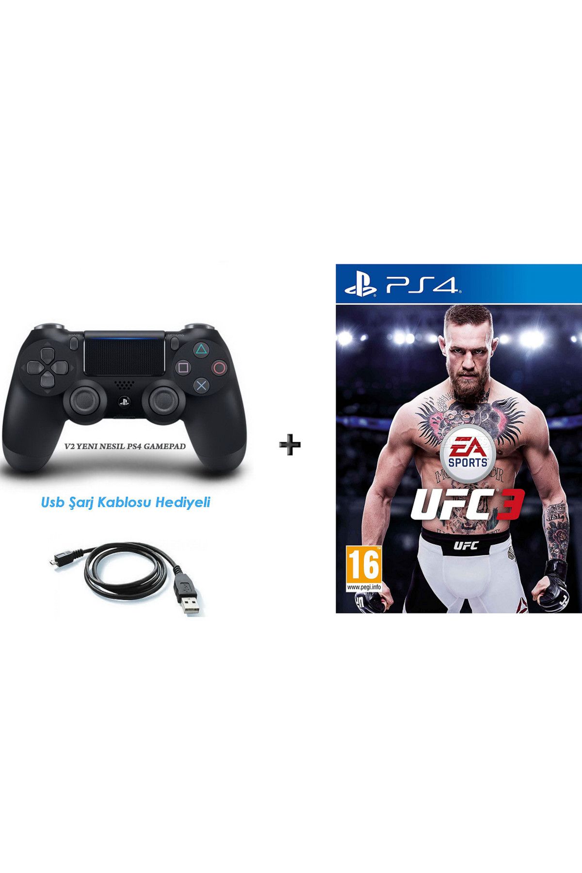 Electronic Arts UFC 3 PS4 OYUN+PS4 V2 NESIL DUALSHOCK KOL