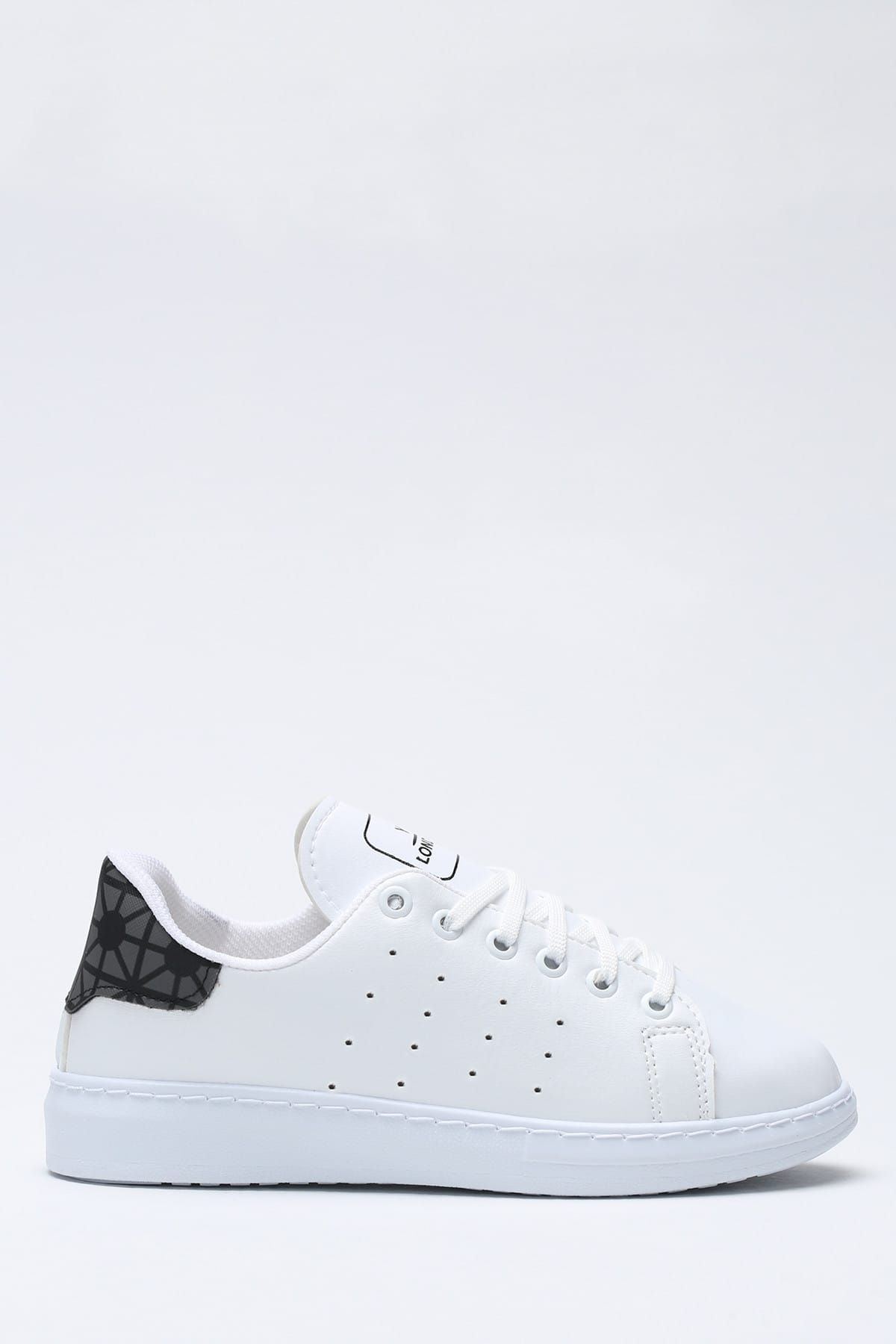 Ayakkabı Modası Beyaz Siyah Baskılı Kadın Ayakkabı 1938-9-4208-2