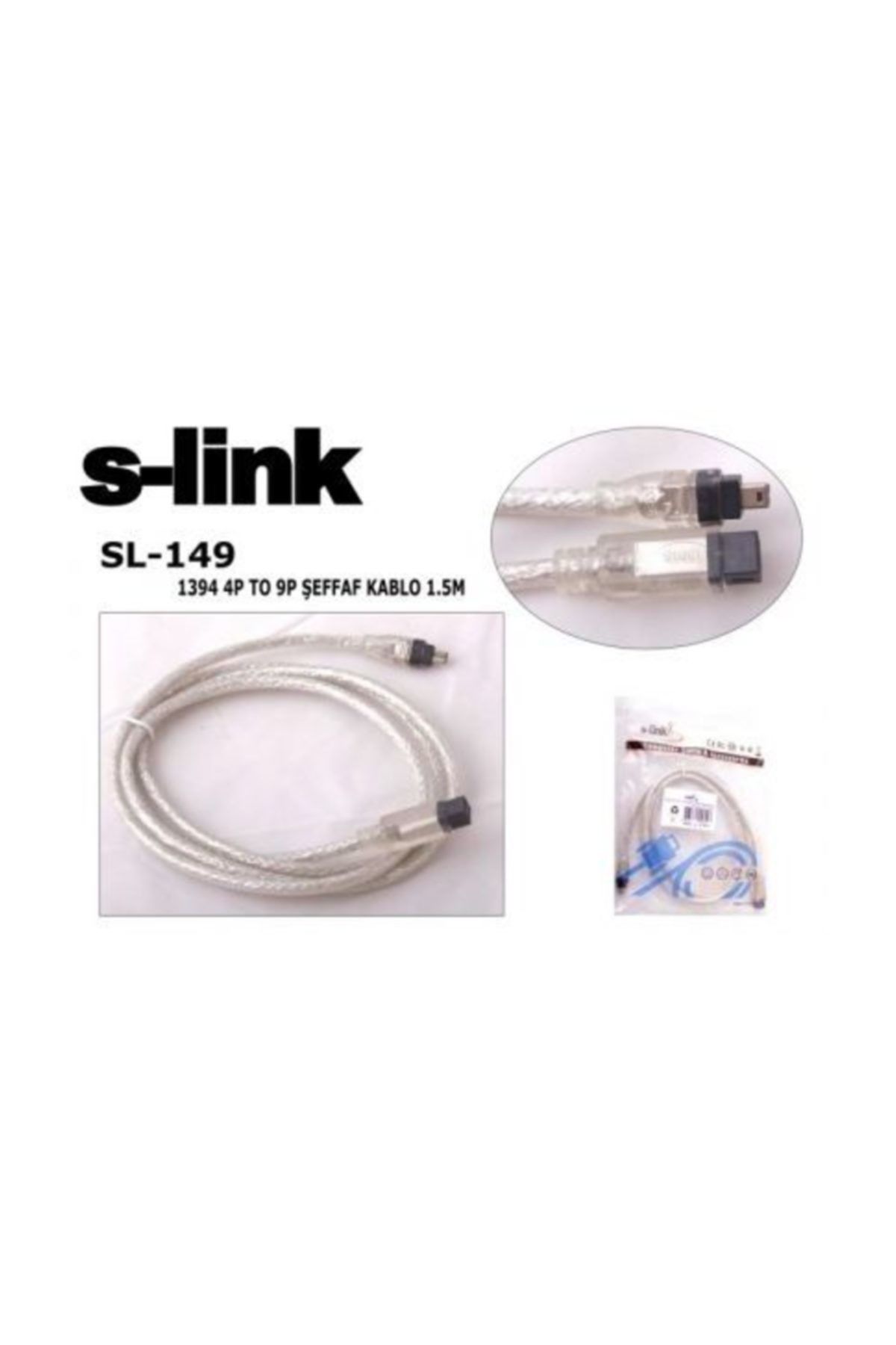 S-Link S-Lınk Sl-149 1.5Mt 4-9 1394 Firewire Kablosu