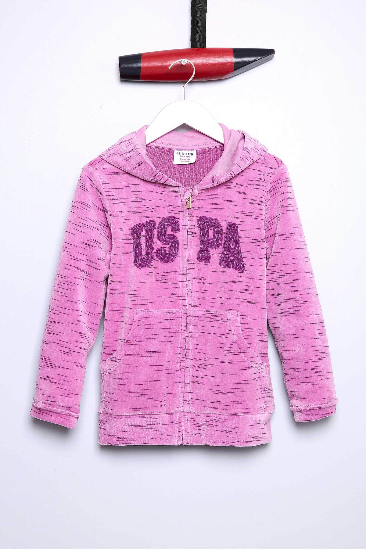 U.S. Polo Assn. Pembe Kız Cocuk Sweatshirt