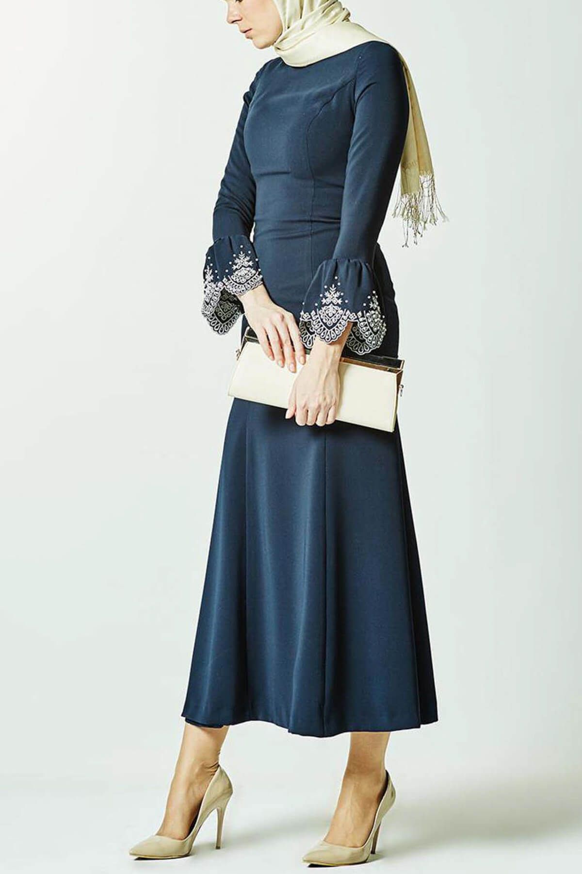 Kayra Kadın Abiye Elbise Lacivert KA-A7-23109-11