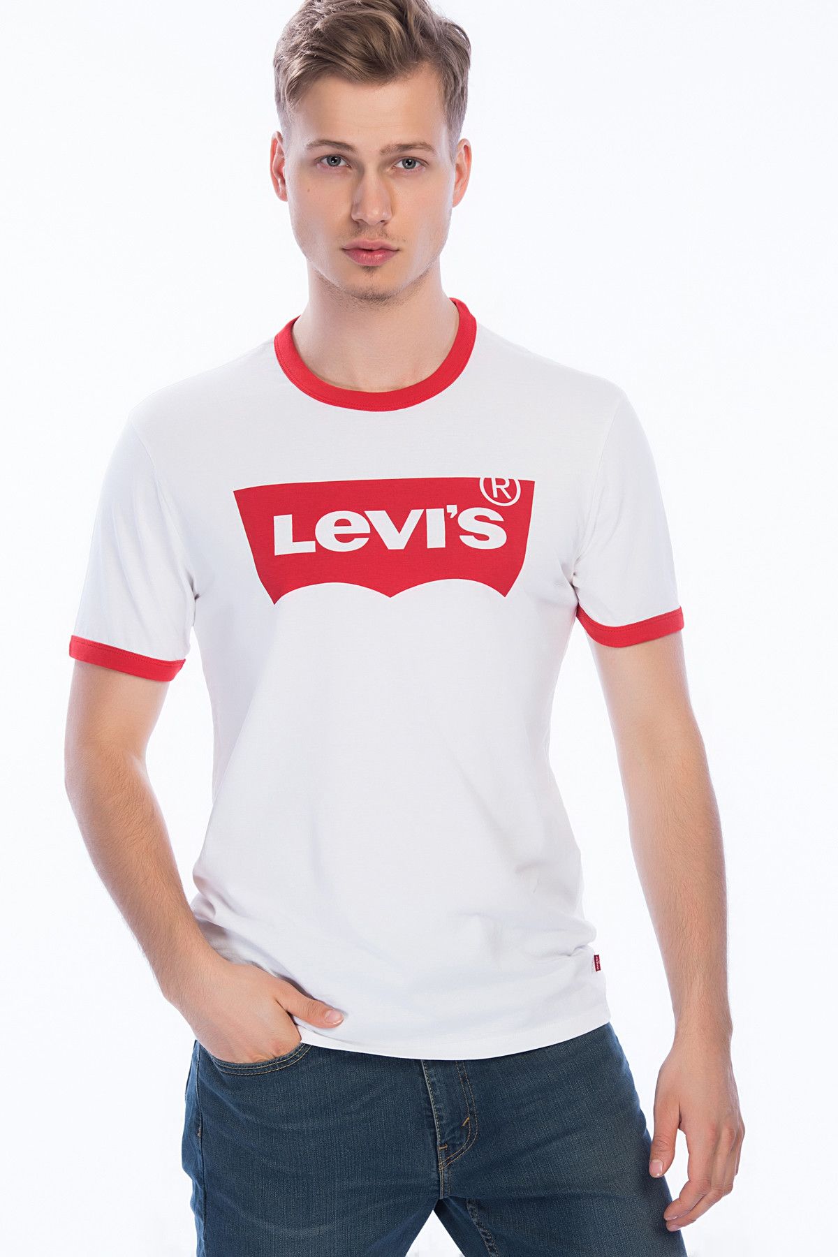 Levi's Erkek Ringer Housemark T-shirt 39969-0014
