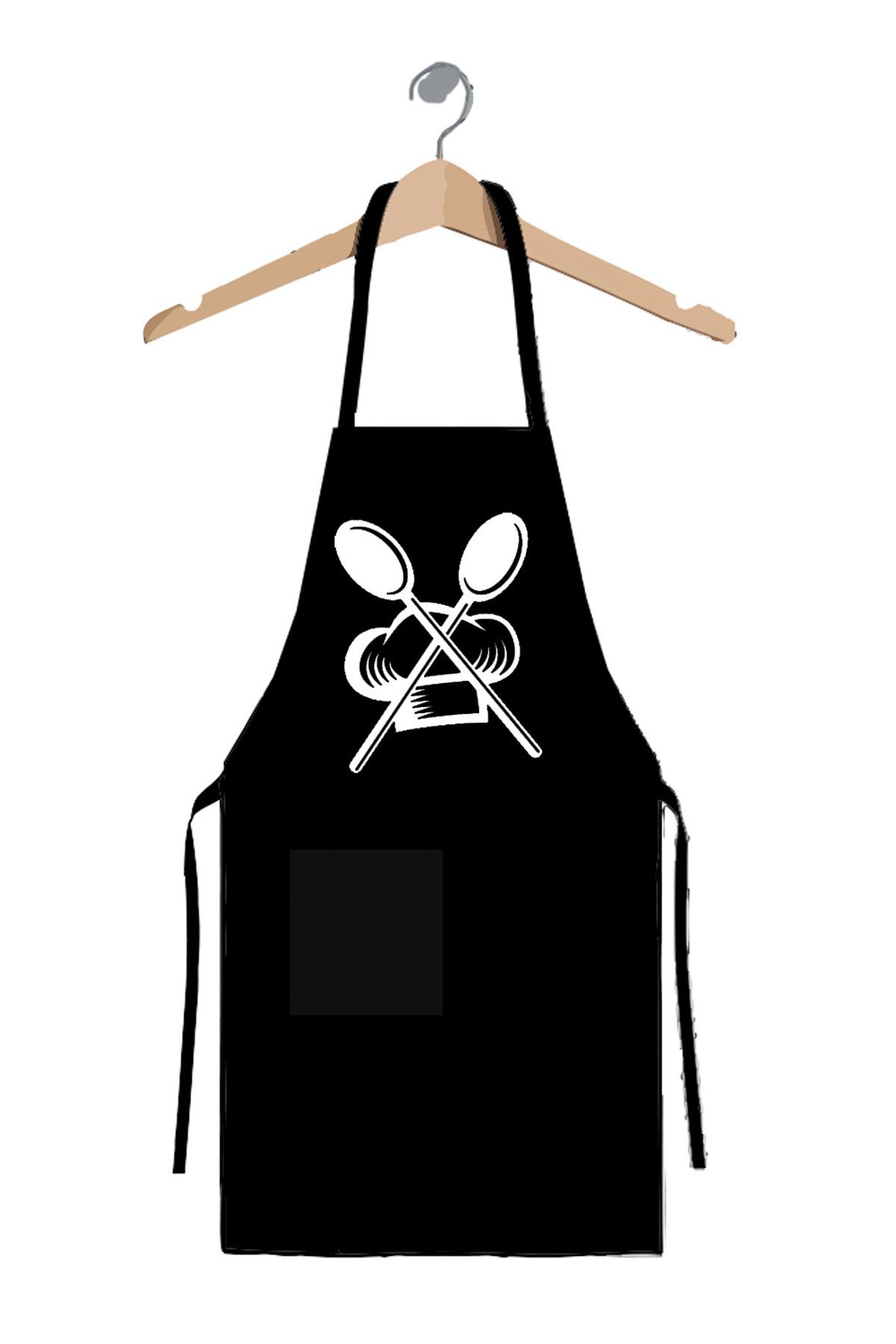Art T-Shirt Siyah Mutfak Önlüğü - ARTET019029