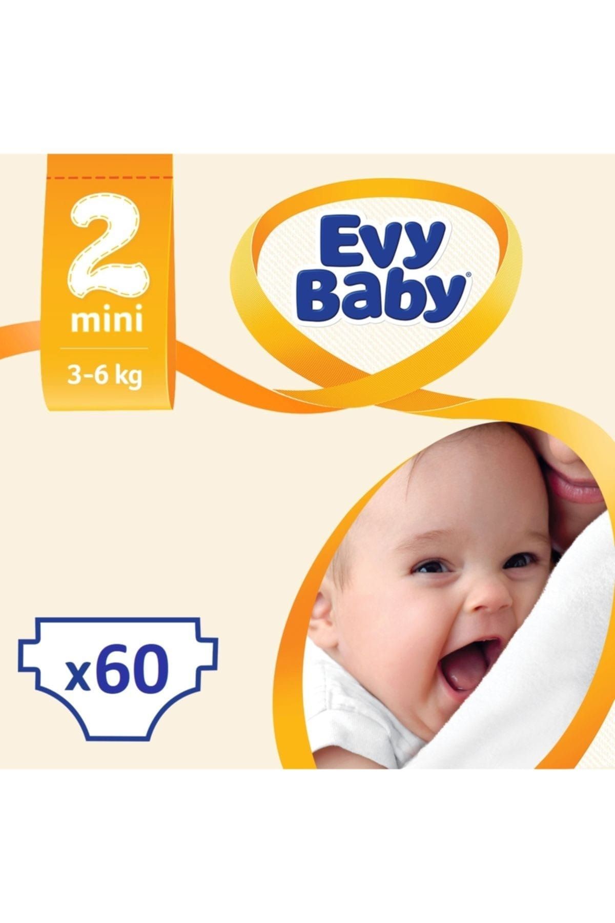 Evy Baby Bebek Bezi Mini 2 Beden Jumbo Paket 60 Adet