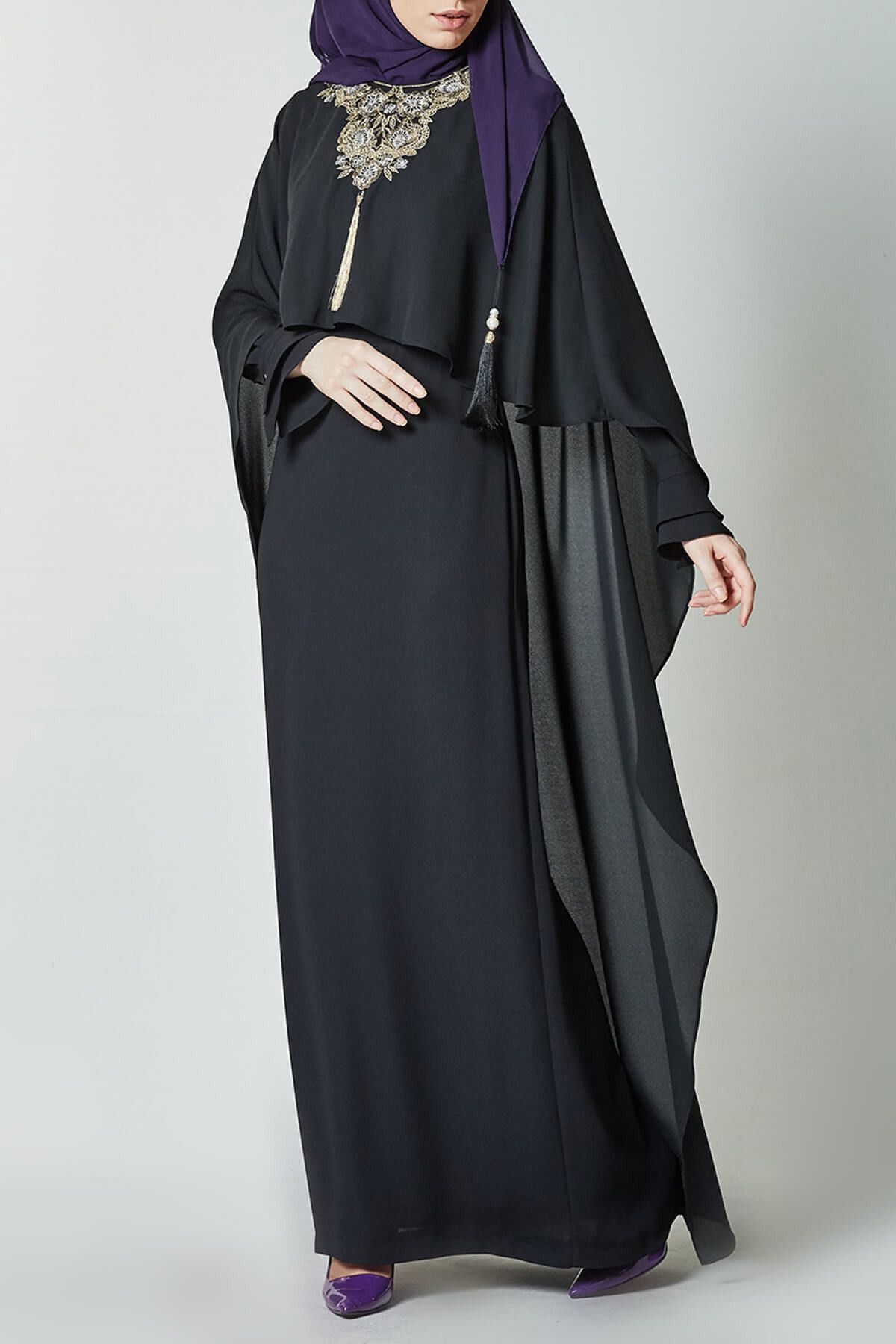 Kayra Kadın Siyah Elbise KA-B7-23079-12