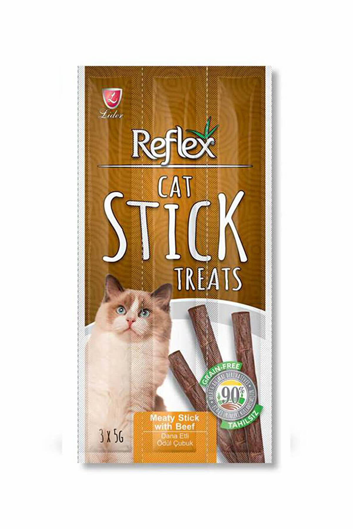 Reflex 3 Adet Biftekli Kedi Ödül Çubuğu 5 gr