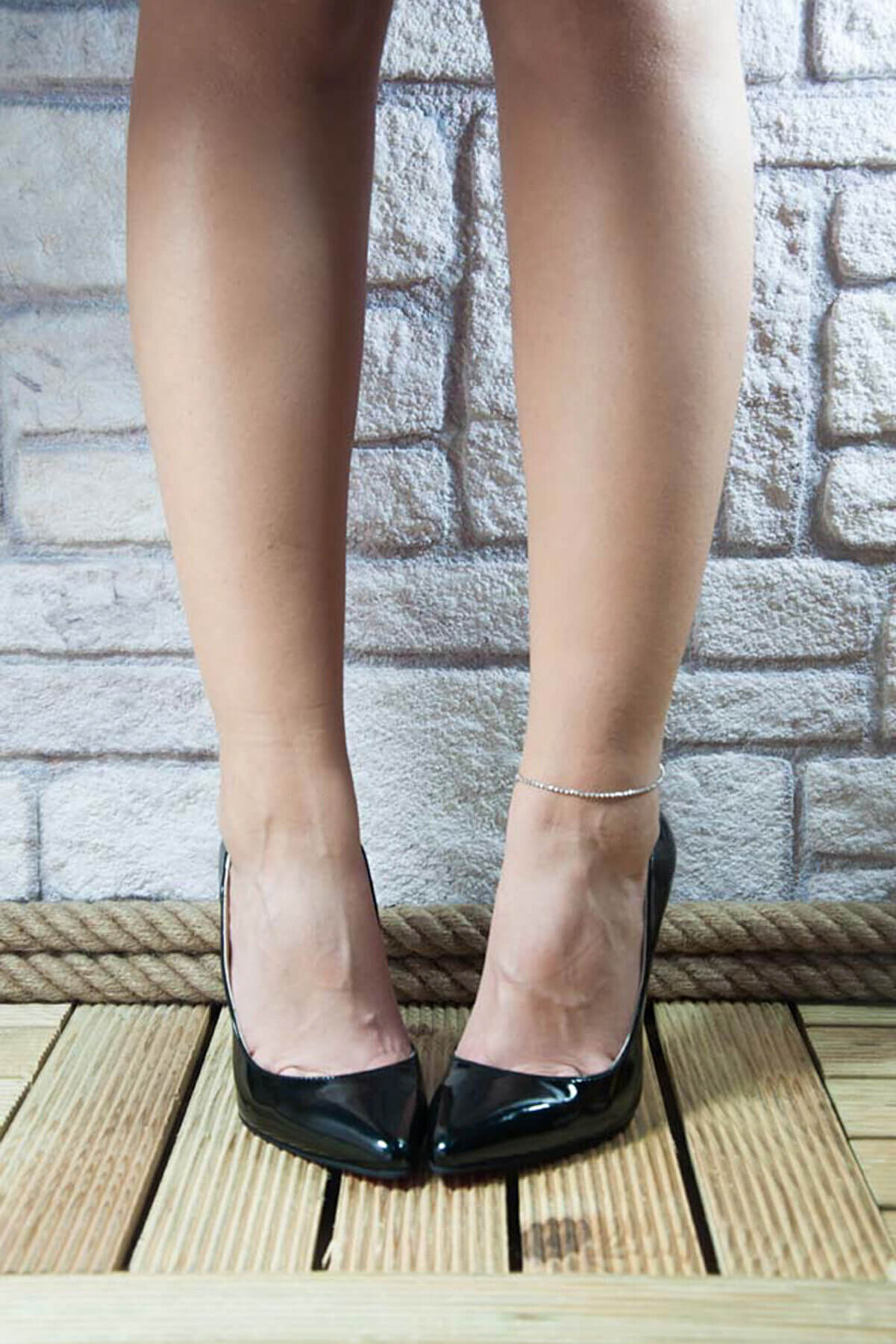 Noa Shoes Stiletto Siyah Rugan Topuklu Kadın Ayakkabı  1278925