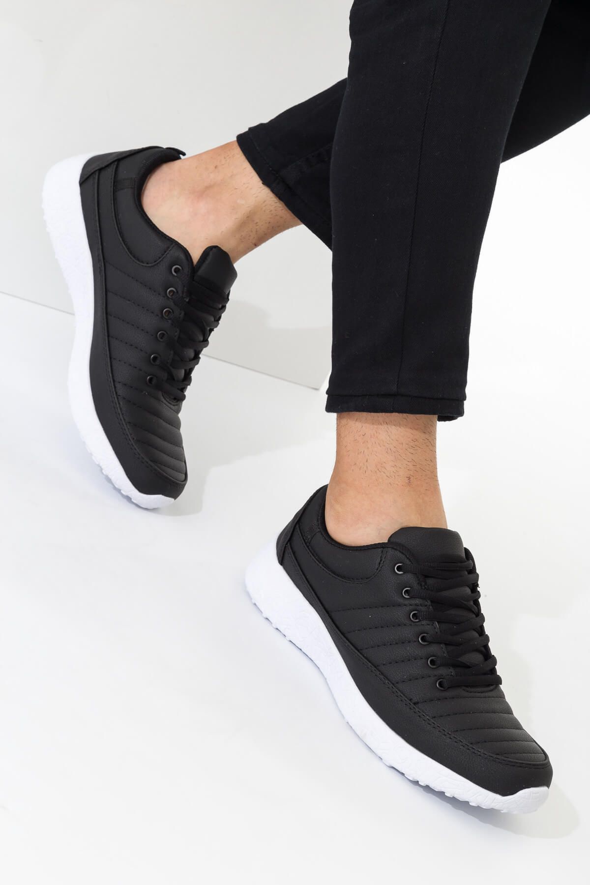Soho-Men Siyah Beyaz Erkek Sneaker 2368