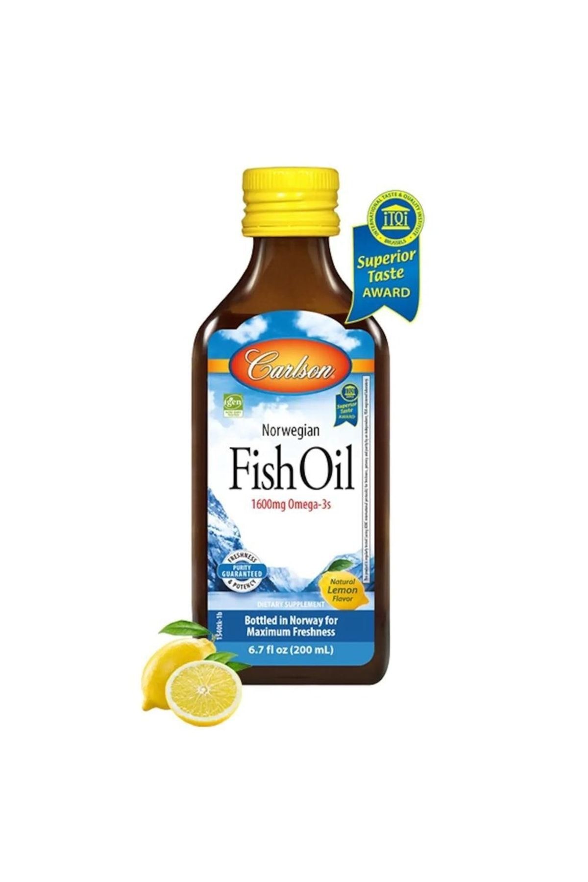 Carlson Norwegian Fish Oil 1600mg Omega 3 Şurup 200ml | Limon Aromalı