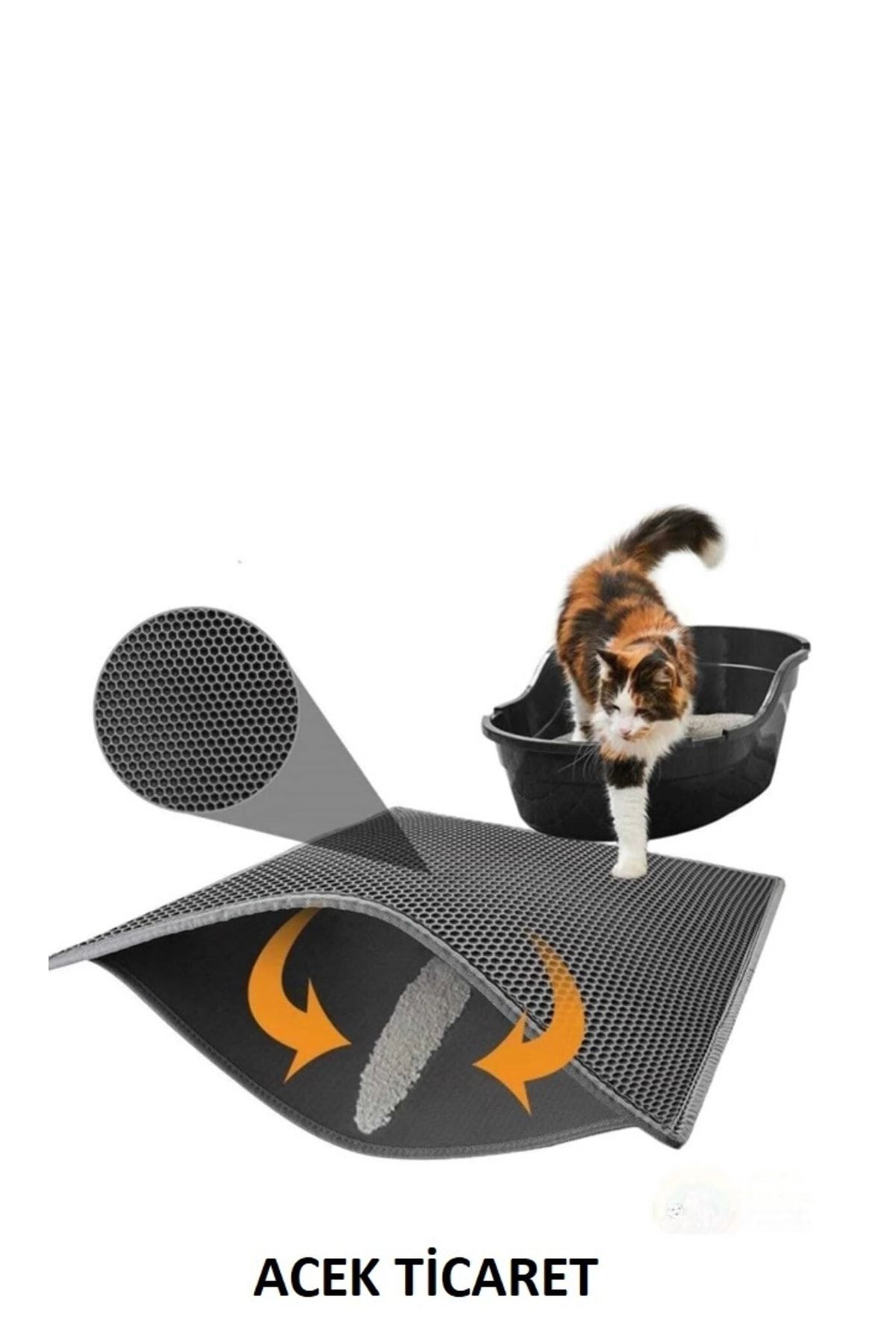 A.C.E.K PLASTİK Elekli Kedi Tuvalet Önü Paspası Kedi Kumu Paspası