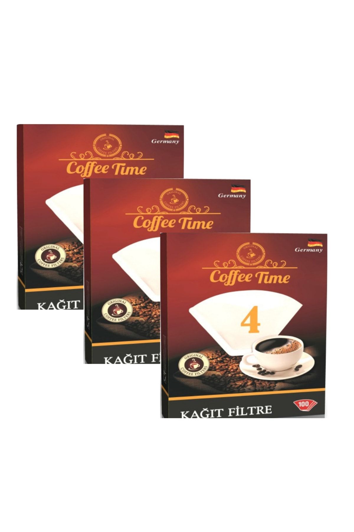 Coffee Time Filtre Kahve Kağıdı 4 Numara 3 X 100'lü