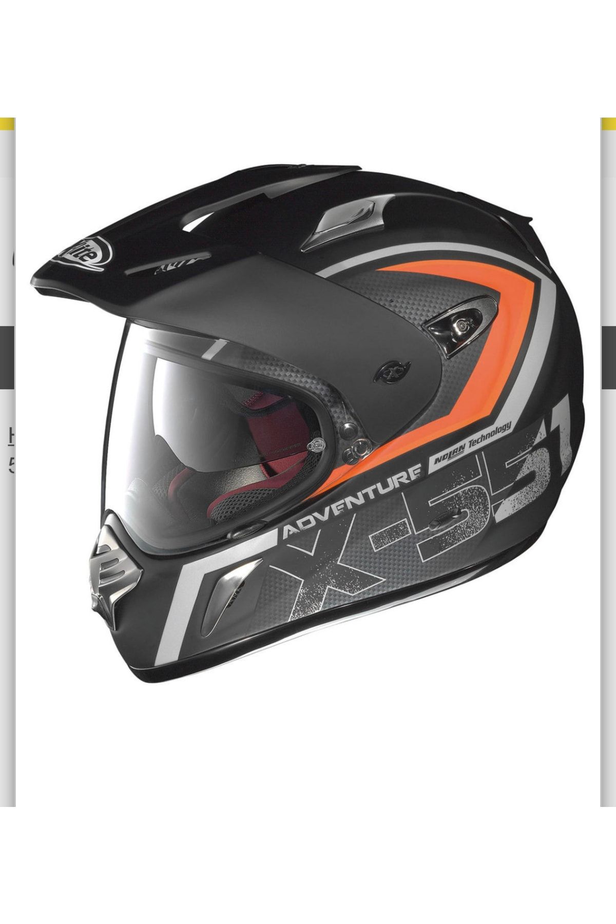 NOLAN KASK X-lite Helme X-551 Adventure Full Face Schwarz Orange Matt