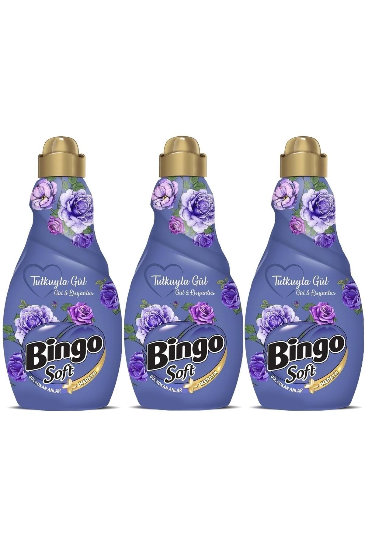 Bingo Soft Çamaşır Yumuşatıcı Konsantre 1440ml Tutkuyla Gül (gül & Lisyantus) (3 Lü Set)
