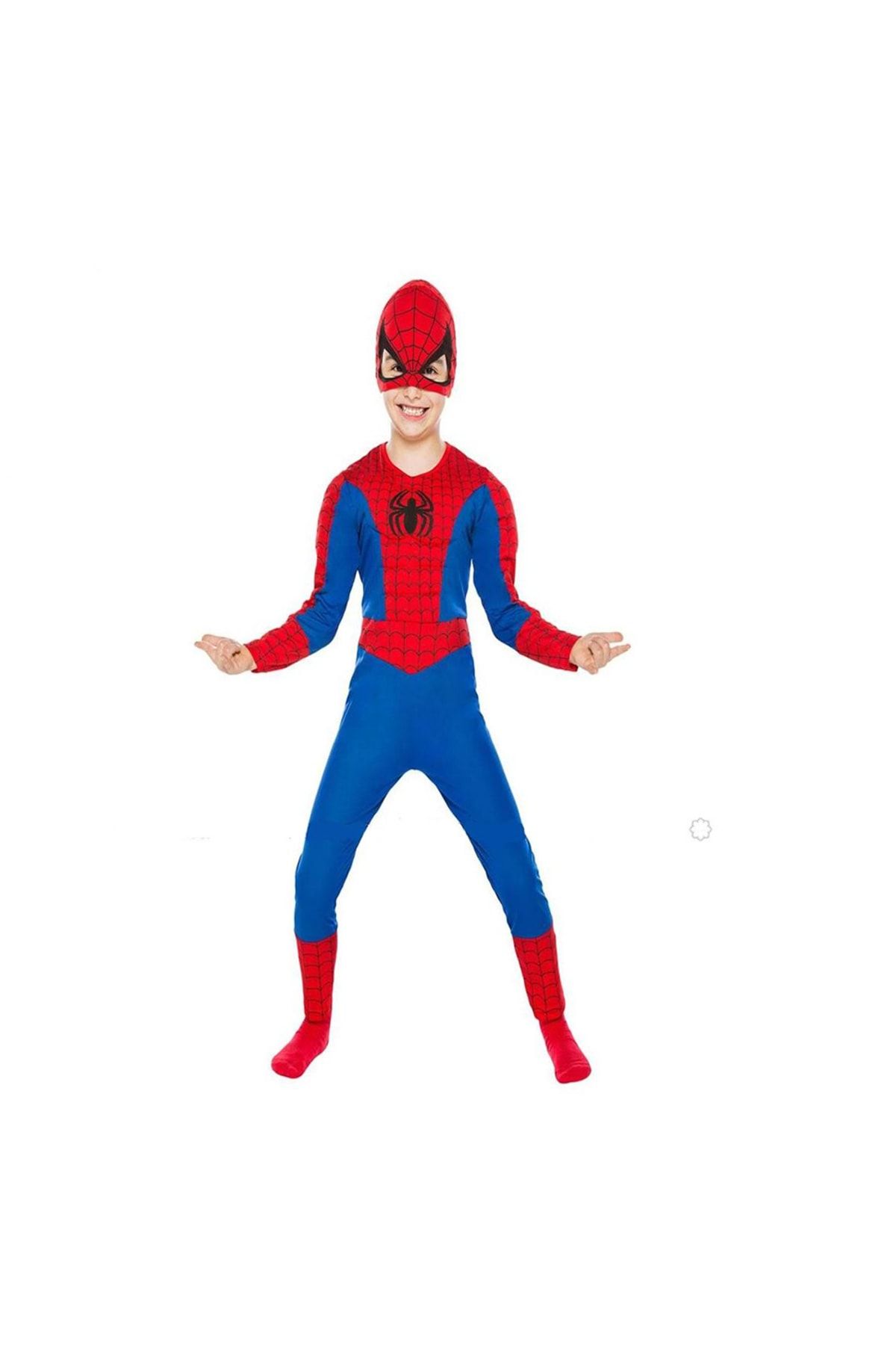 Spiderman Erkek Çocuk Kırmızı Kostümü Örümcek Adam Kostüm 3-10 Yaş Arası