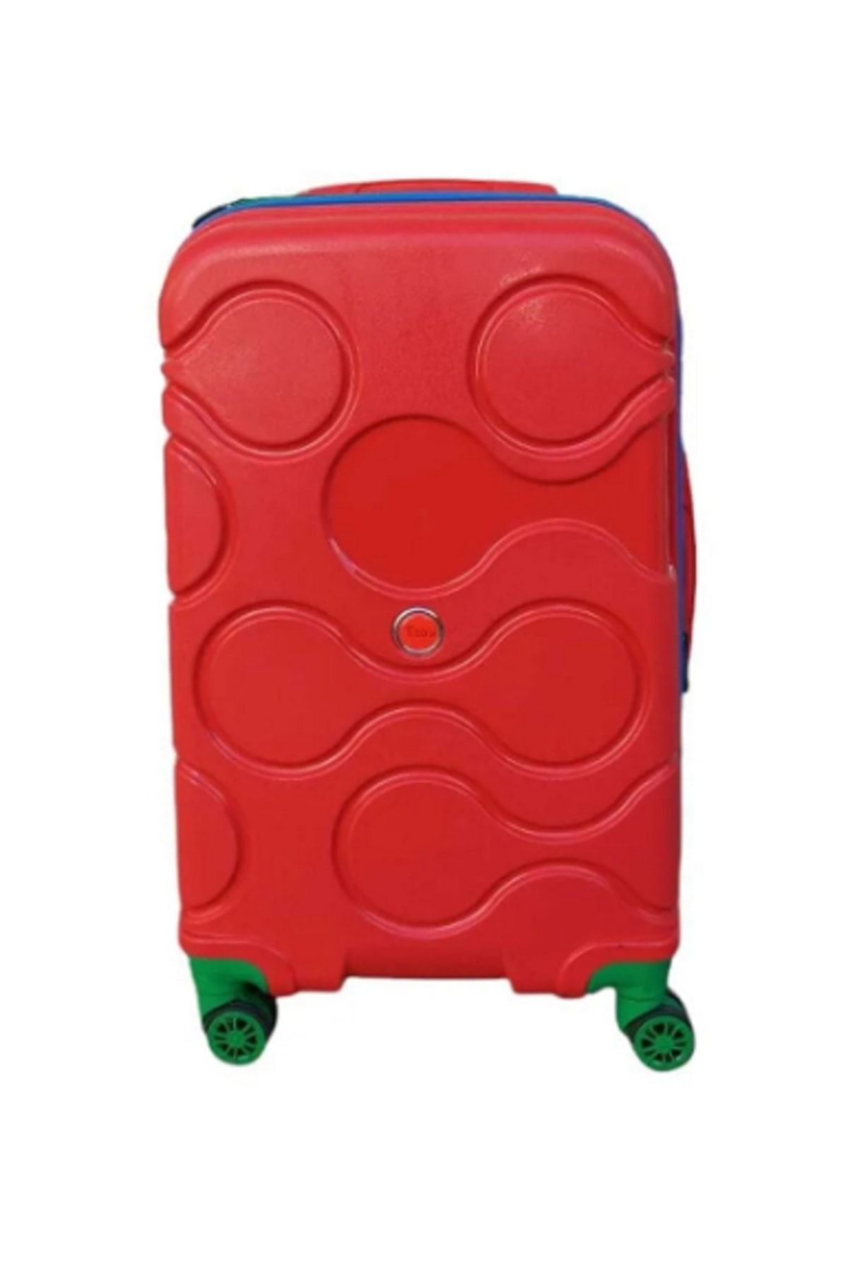 Elif Pp110x Kırmızı-mavi-yeşil Kırılmaz Pp Kasa Kabin Boy Valiz 605564