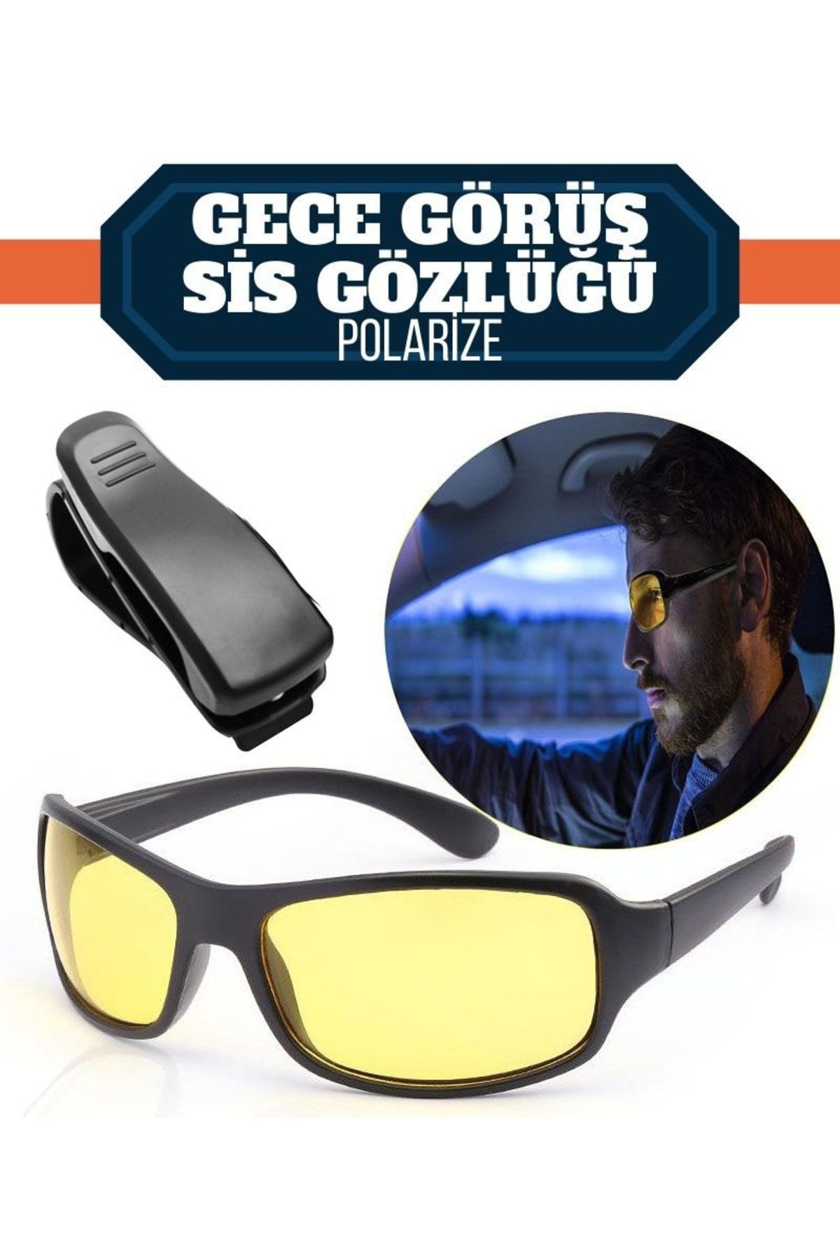 ModaCar Gece Sürüş  Sis Gözlüğü  ve Gözlük Tutucu 422253