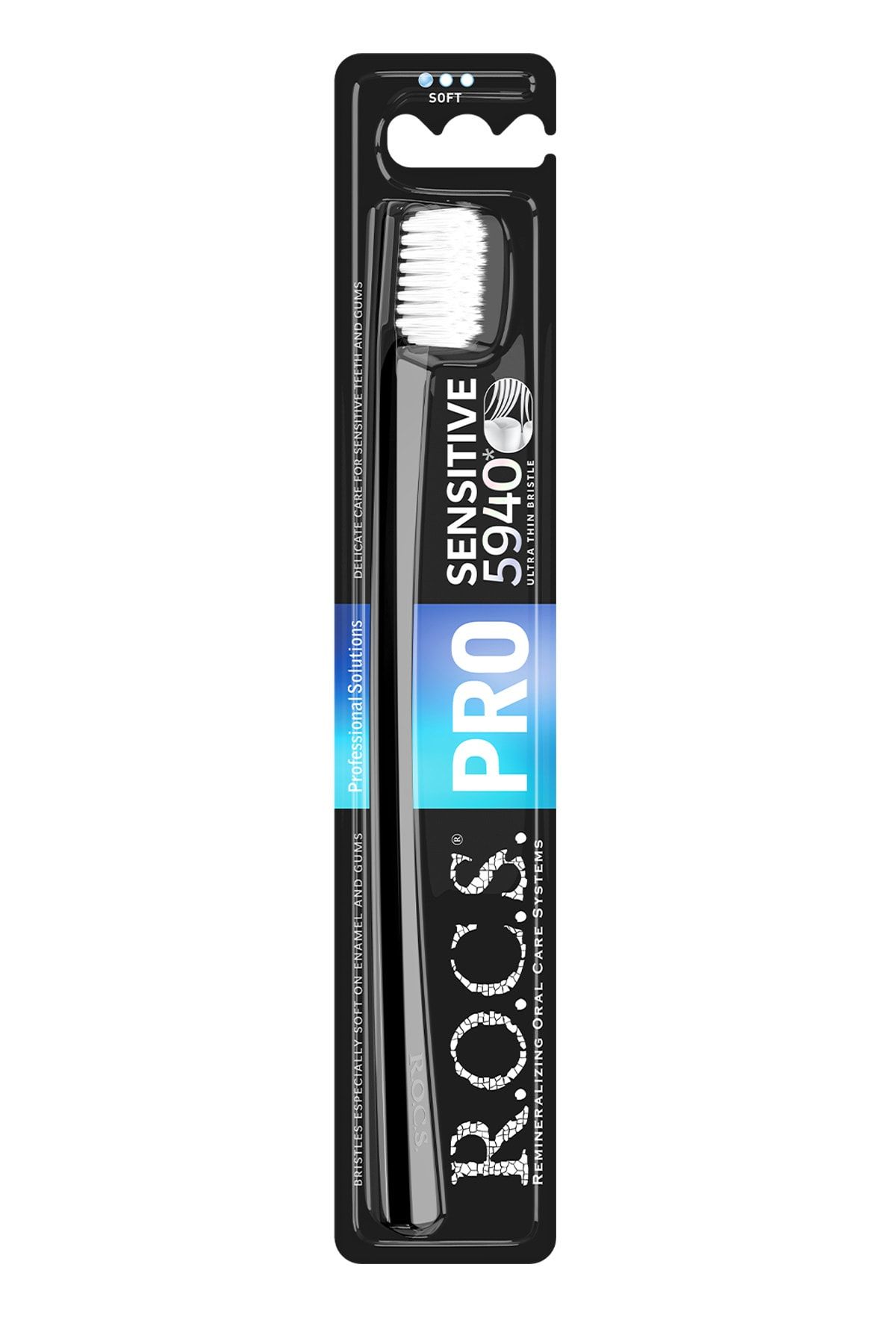 R.O.C.S. Pro 5940 Sensıtıve – Inceltilmiş Uçlu 5940 Kıl Içeren Yumuşak Diş Fırçası-beyaz Kıl