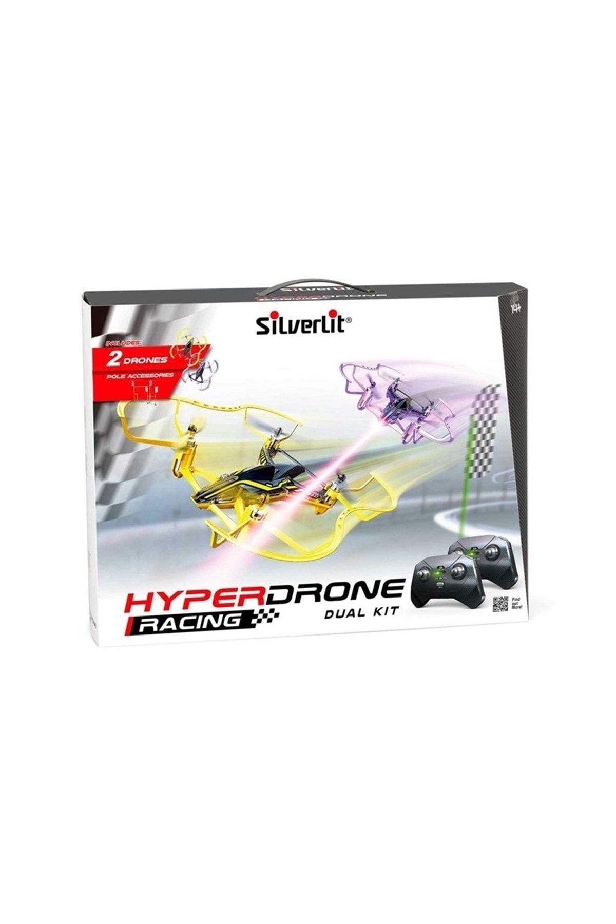 Muhcu Home Sıl/84789 Silverlit Hyperdrone Yarış Büyük Kit 2.4g - 4ch Gyro-çift Drone