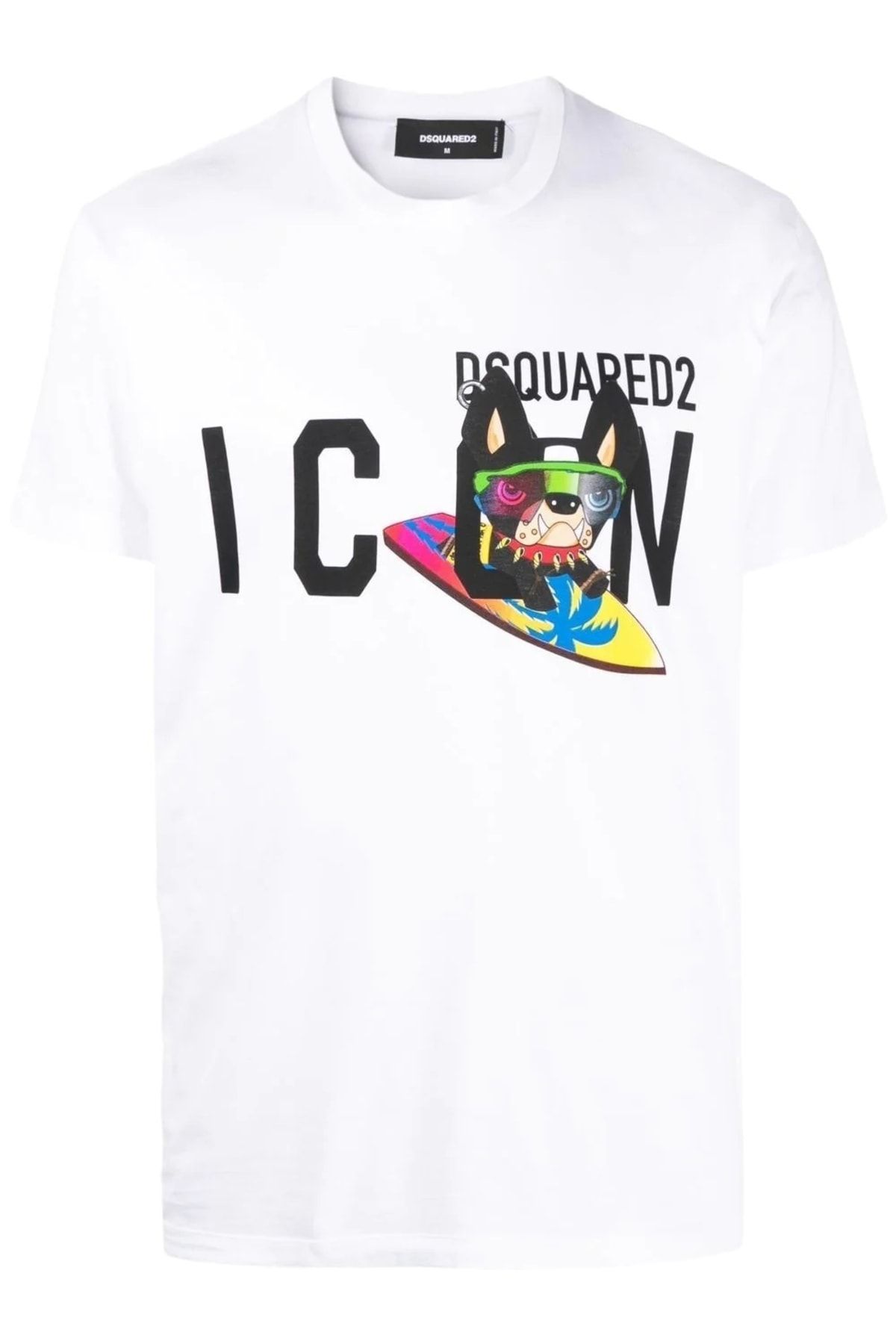 Dsquared Icon Dog Print Cotton T-shirt