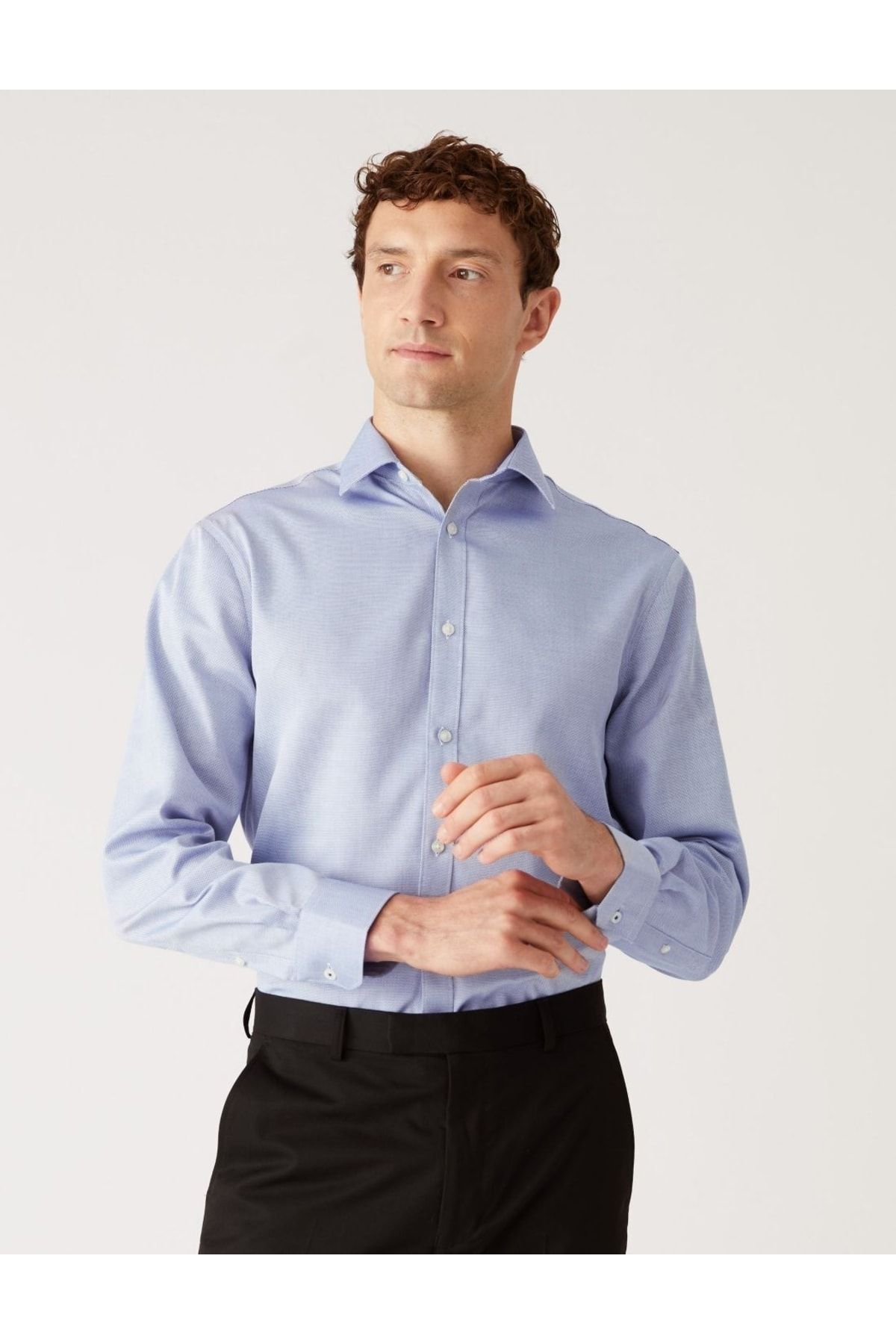 Marks & Spencer Saf Pamuklu Uzun Kollu Gömlek