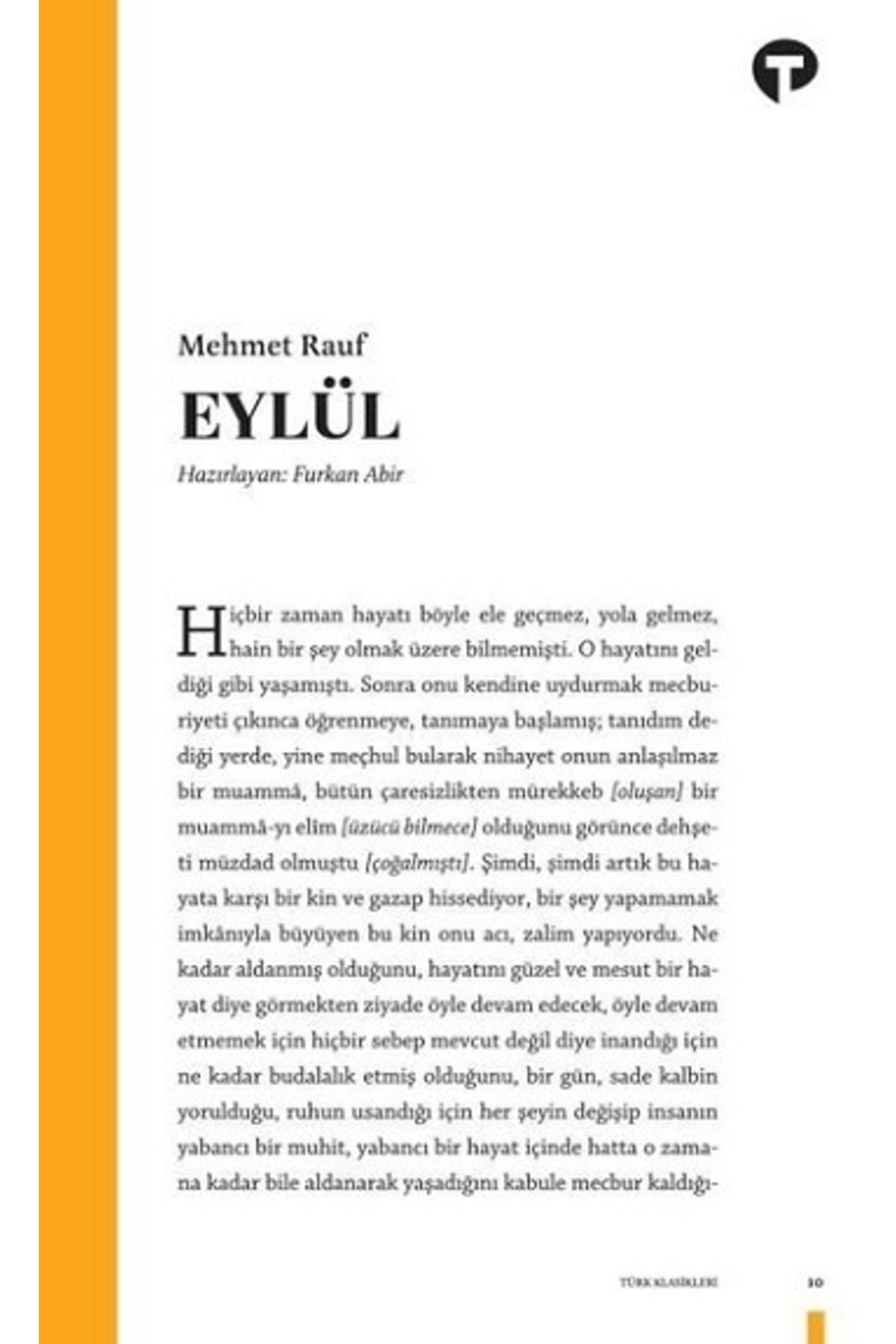 Turkuvaz Kitap Eylül, Mehmet Rauf, , Eylül Kitabı, 311 Sayfa