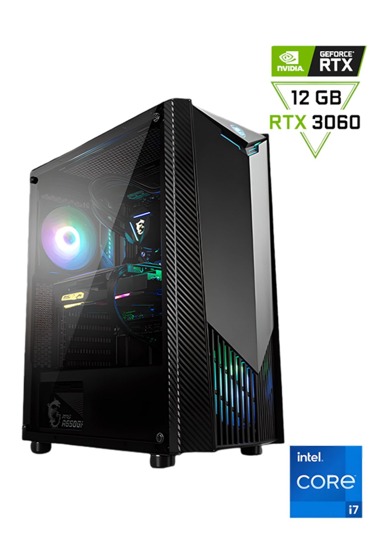 MSI Intel Core I7 12700f / Rtx 3060 Ekran Kartı / 16 Gb Ddr4 3200mhz / 1tb 3300-2100/s Ssd / Gamıng