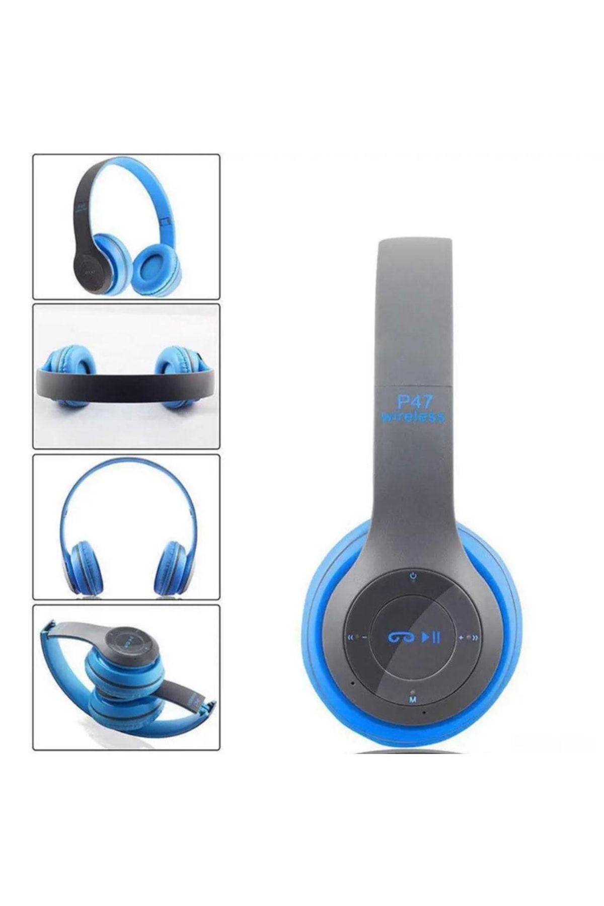 Mi7a P47 Katlanabilir Bluetooth Kablosuz Kulaklık Bluetooth 5.0 Kafa Üstü Kulaklık
