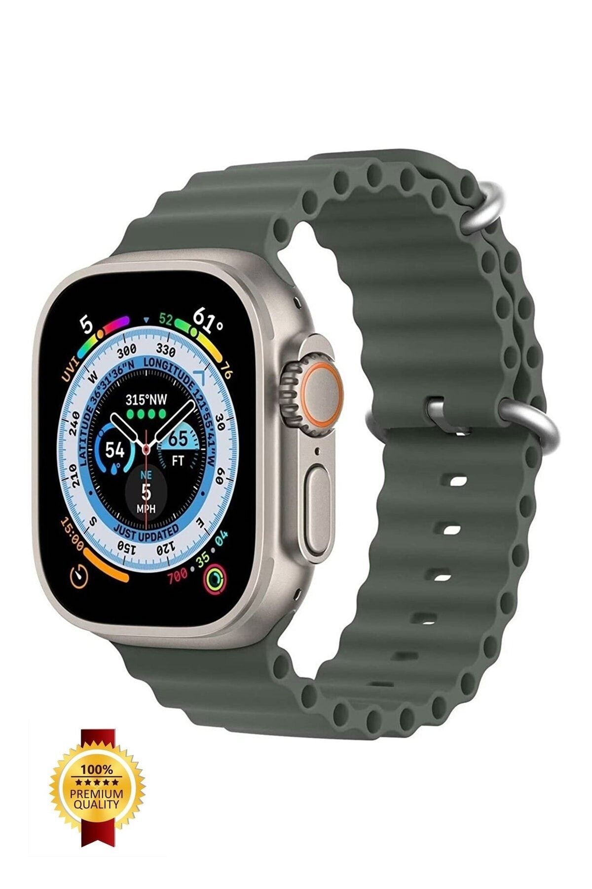 MUTU Watch 8 Ultra 45 Mm Full Full Premium Kalite Iphone Ve Android Uyumlu Yeşil Akıllı Saat Smartwatch